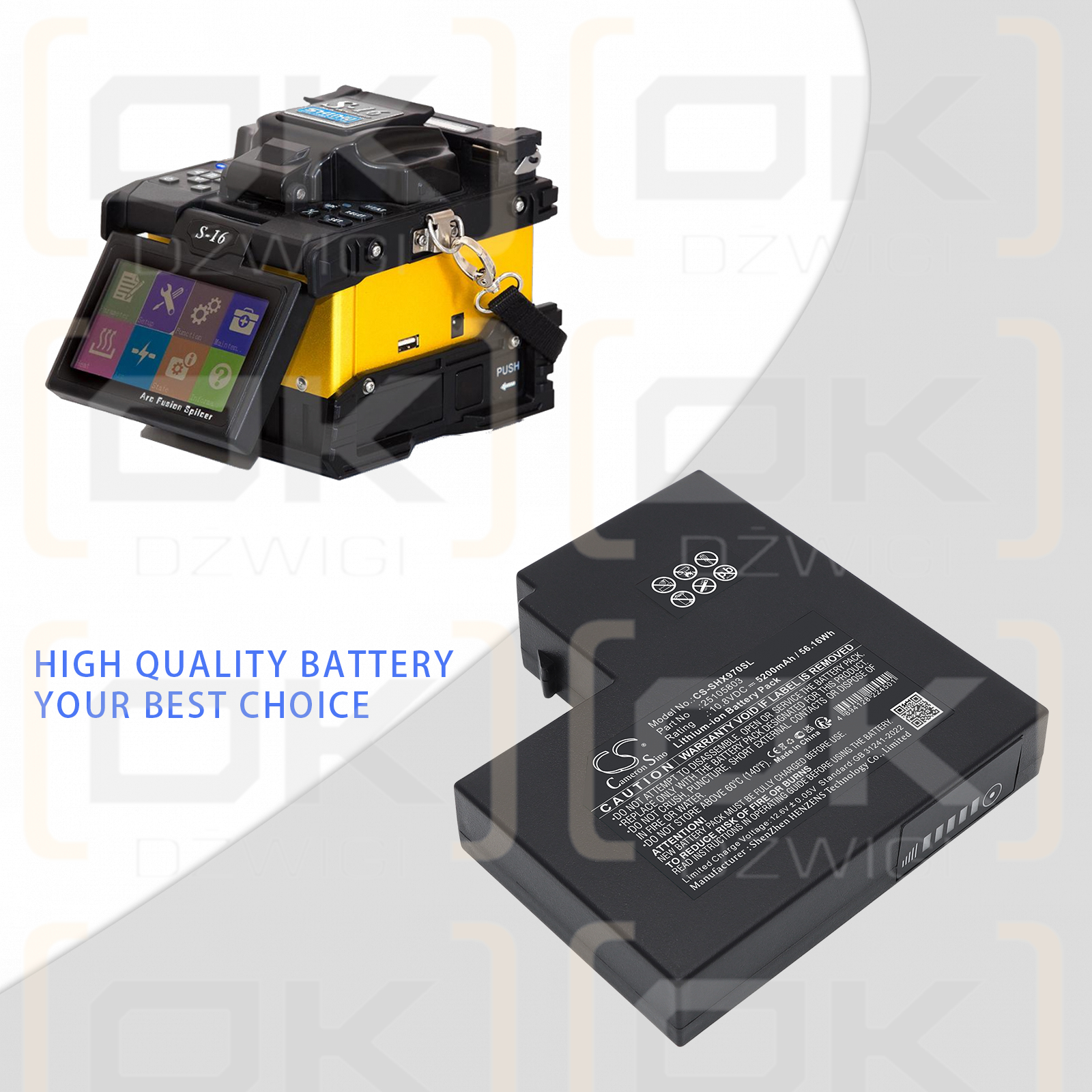 Shinho X97 Fusion Splicer / 25105803 5200 mAh Li-ion 10.8 V (Cameron Sino)