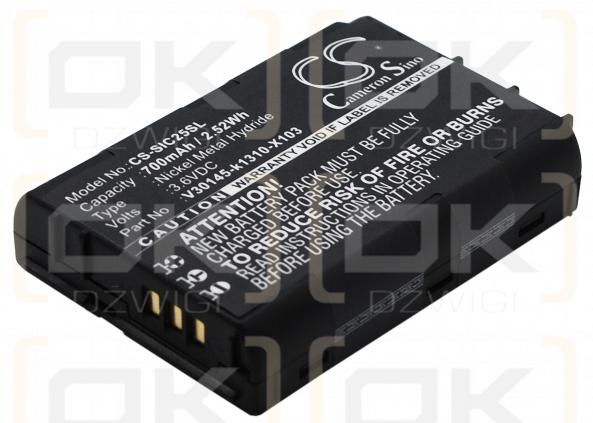 Siemens C25 Power / V30145-k1310-X103 700mAh Ni-MH 3.6V (Cameron Sino)