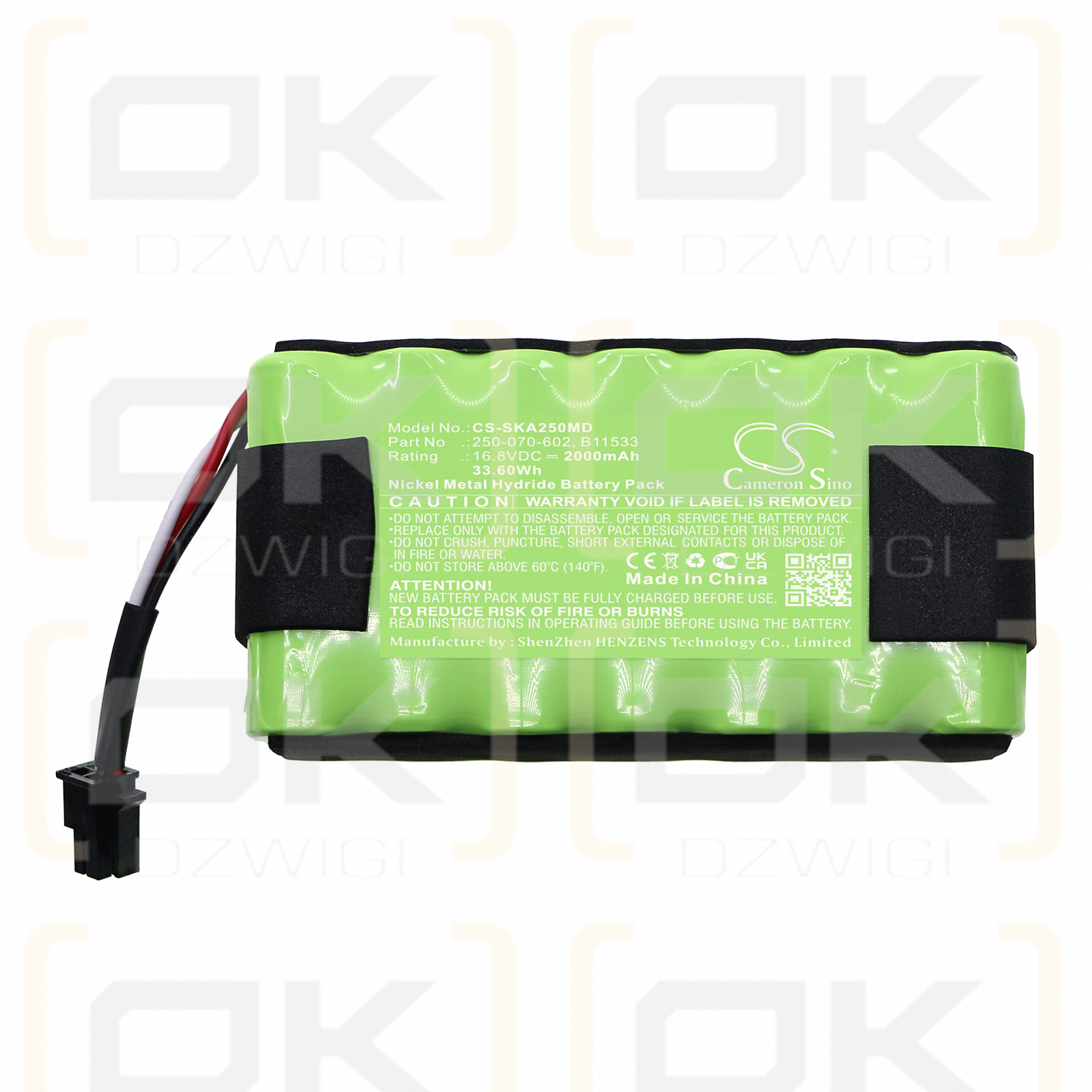 Physio-Control AHTO Bewässerungspumpe / 250-070-602 2000 mAh Ni-MH 16,8 V (Cameron Sino)