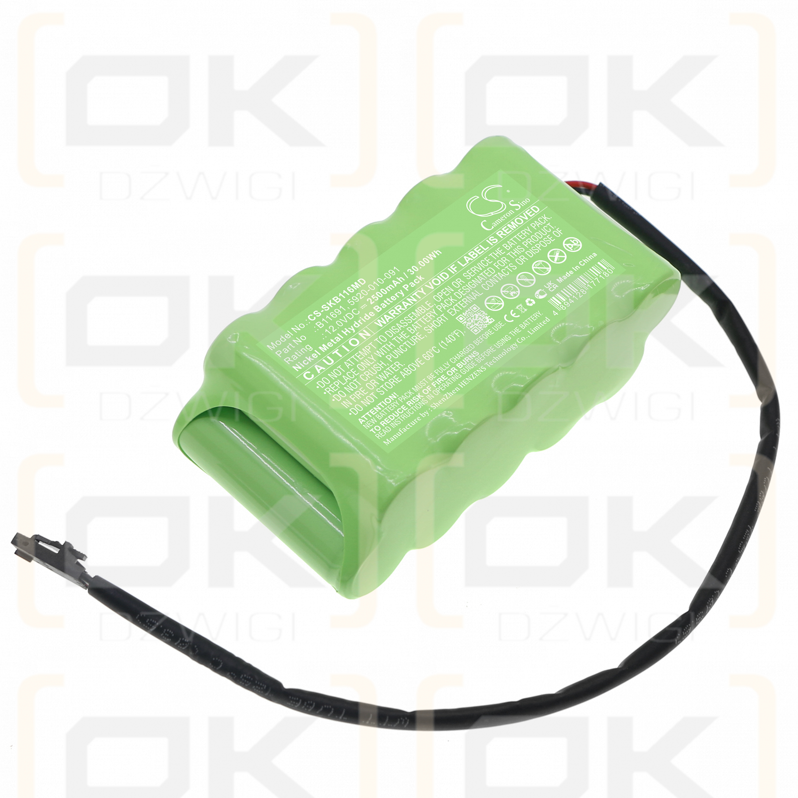 Bomba inteligente doble Stryker / B11691 2500 mAh Ni-MH 12,0 V (Cameron Sino)