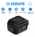 Replacement battery for Skil PWRCORE 12 USB-C / BY5020A-00 4000 mAh Li-ion 12V (Cameron Sino)