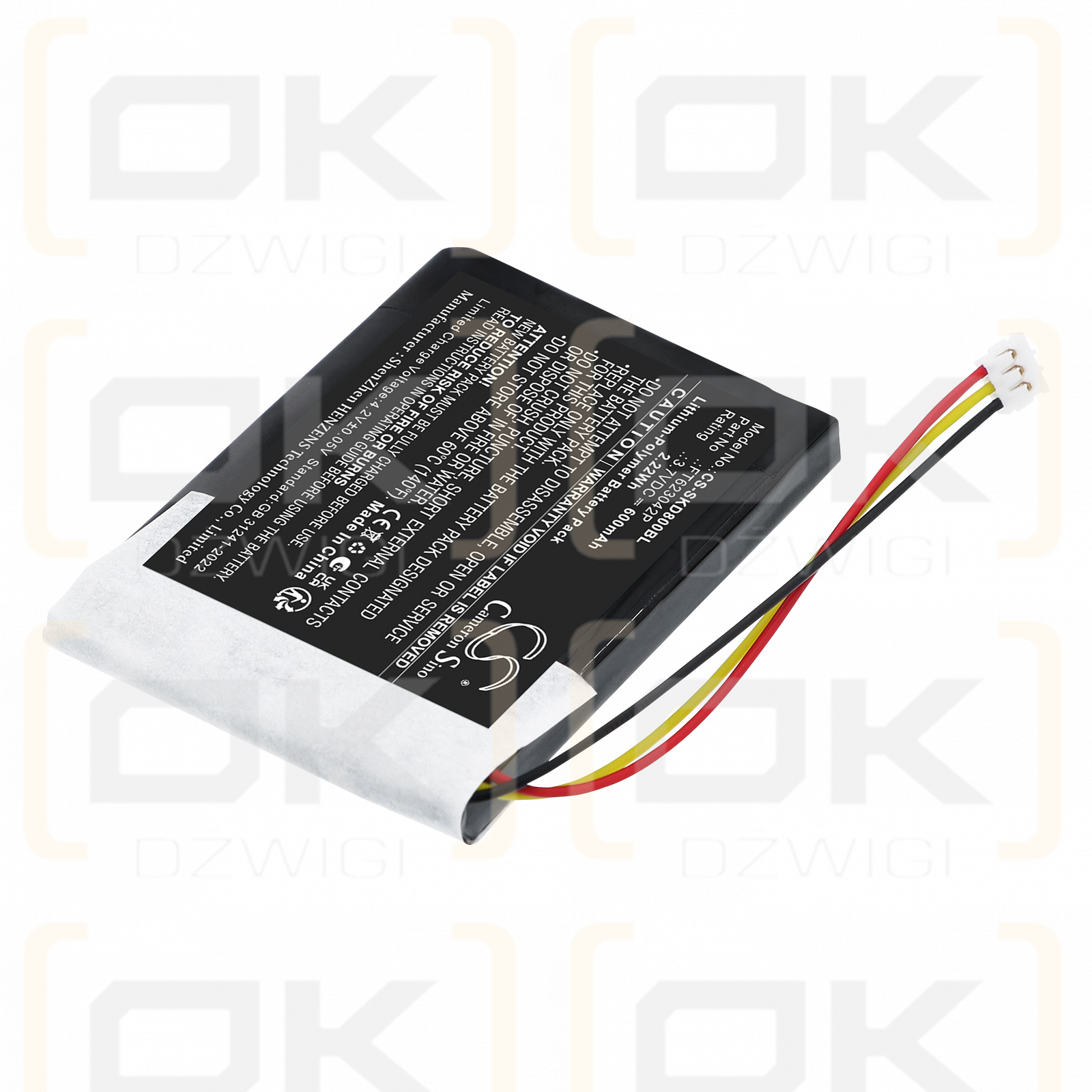 Socket Mobile D800 / FT623042P 600 mAh Li-Polymer 3,7 V (Cameron Sino)