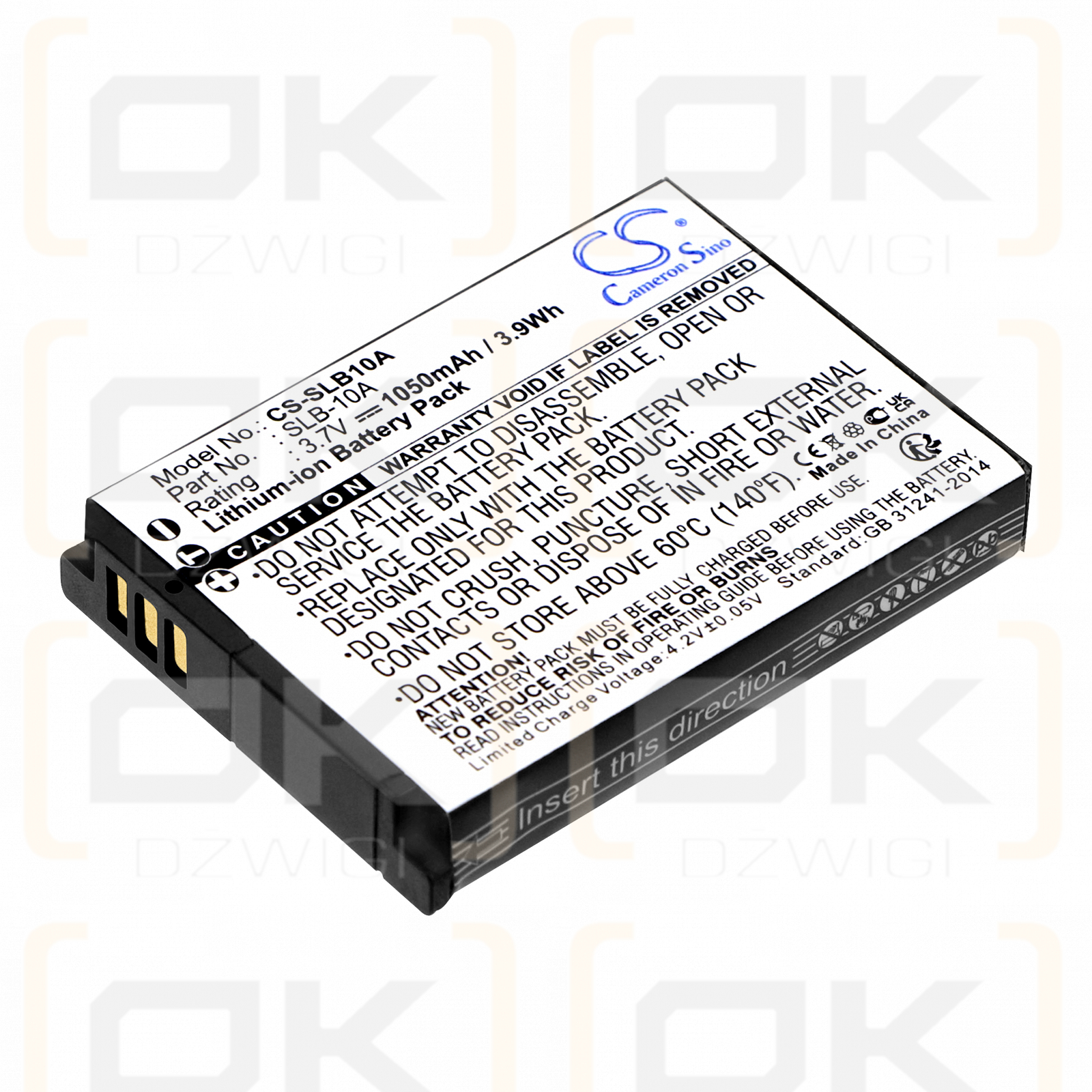 Samsung WB280F / SLB-10A 1050mAh Li-ion 3.7V (Cameron Sino)