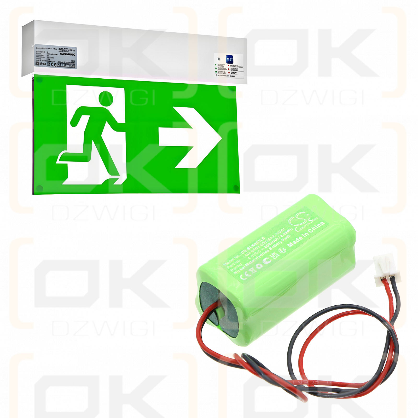 Fischer NLS1W003SC / AW-0480-0080AAA-NM01 600mAh Ni-MH 4.8V (Cameron Sino)