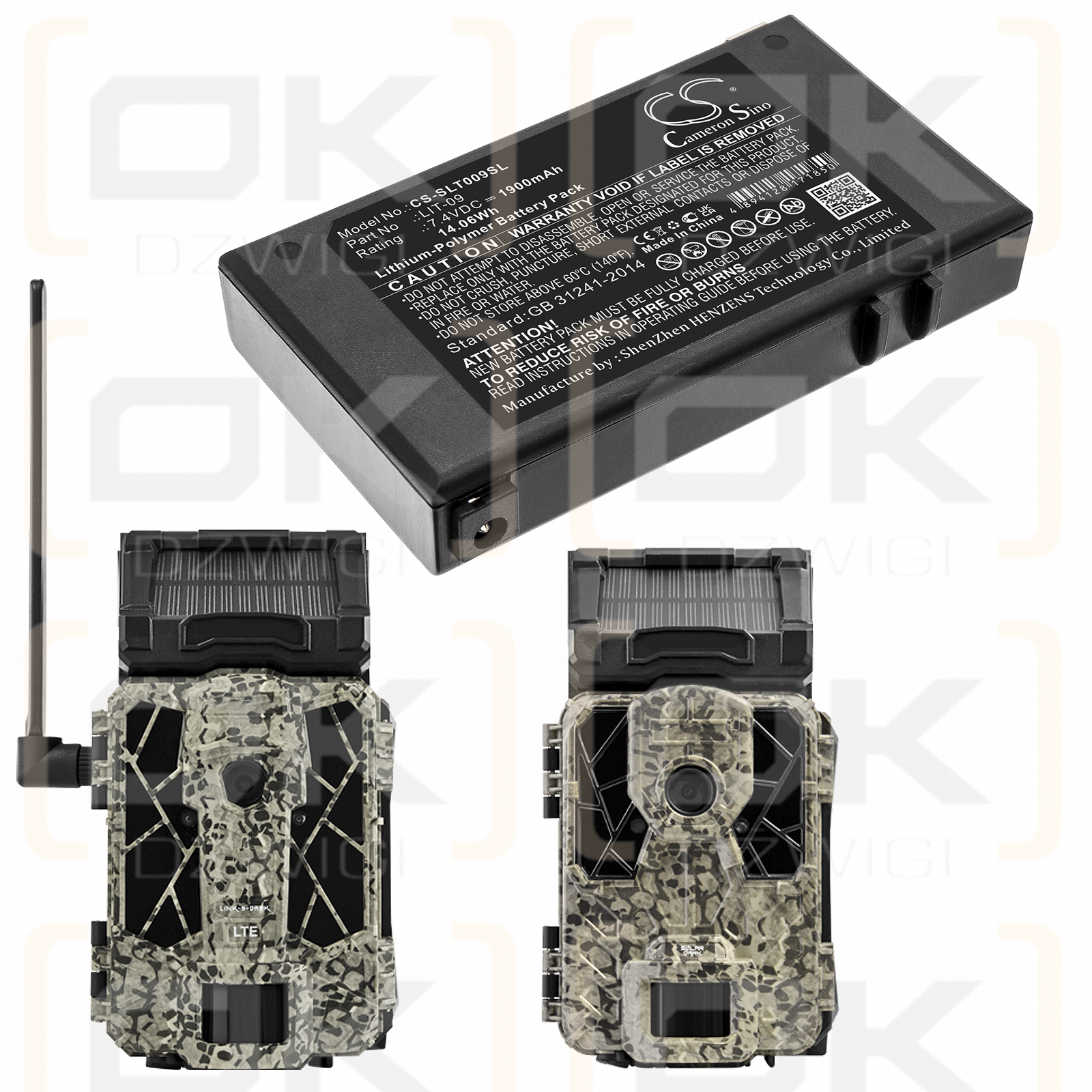 Spypoint Spypoint Force-Security / LIT-09 1900mAh Li-Polymer 7.4V (Cameron Sino)