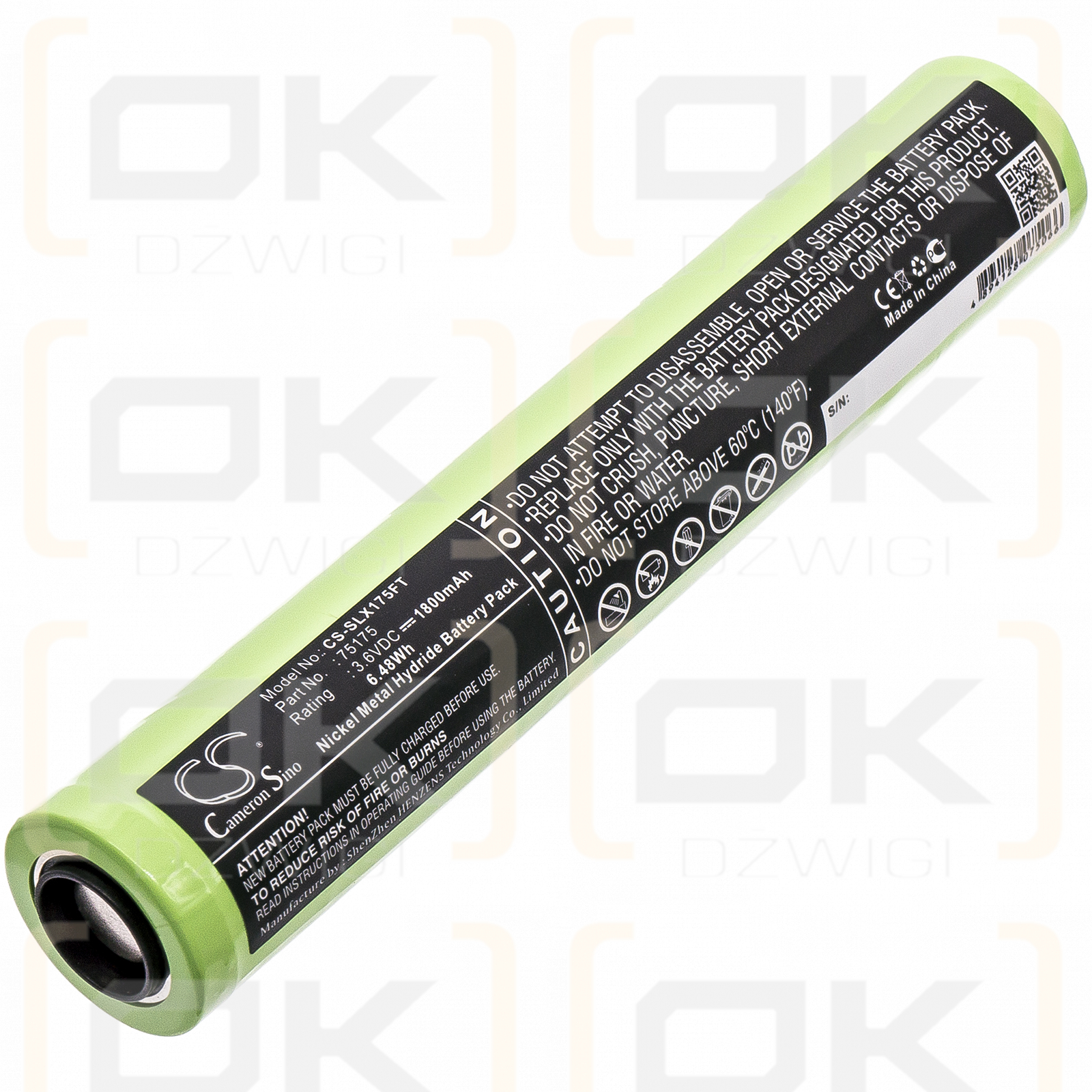 Peli 7050 / 75175 1800 mAh Ni-MH 3,6 V (Cameron Sino)