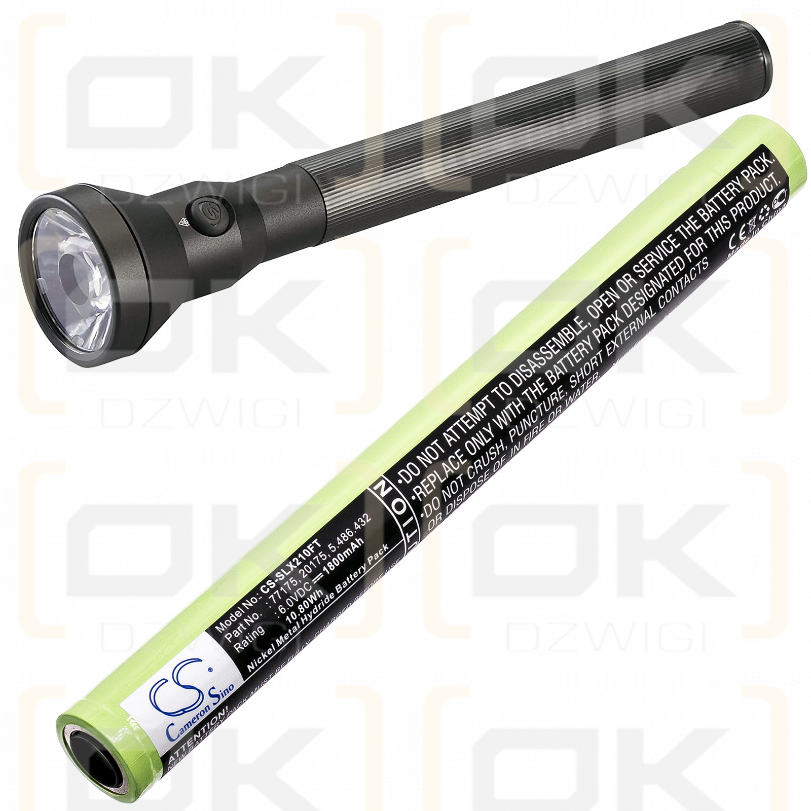 Streamlight SL20X-LED / 77175 1800 mAh Ni-MH 6,0 V (Cameron Sino)