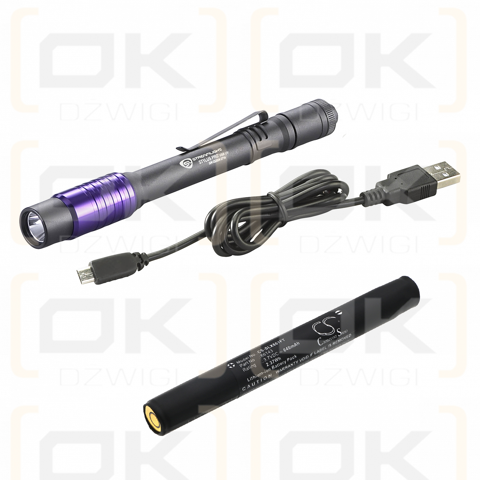 Streamlight Stylus Pro USB / 66143 640mAh Li-ion 3.7V (Cameron Sino)