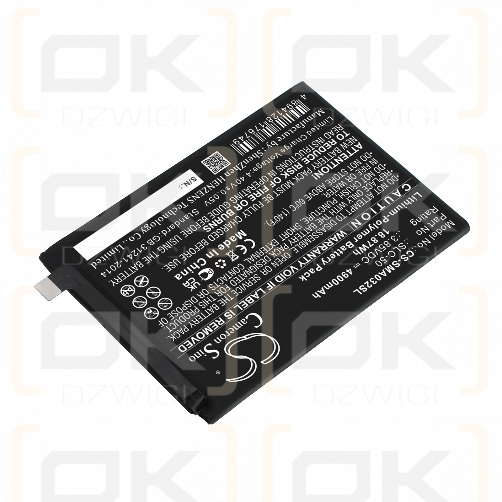 Samsung SM-A032U / SLC-50 4900mAh Li-Polymer 3.85V (Cameron Sino)