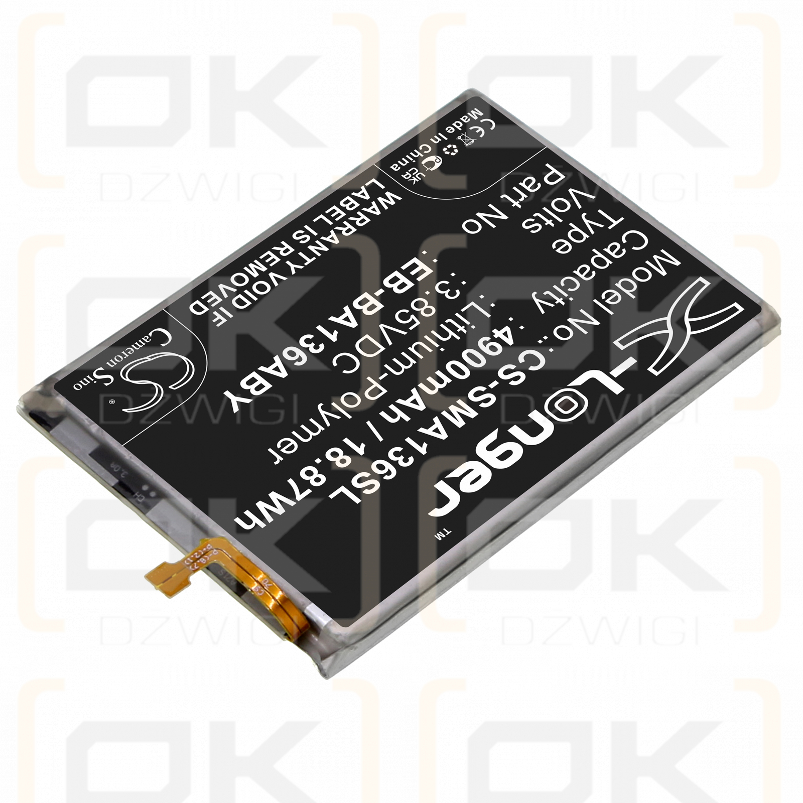 Samsung SM-A136A / EB-BA136ABY 4900mAh Li-Polymer 3.85V (Cameron Sino)