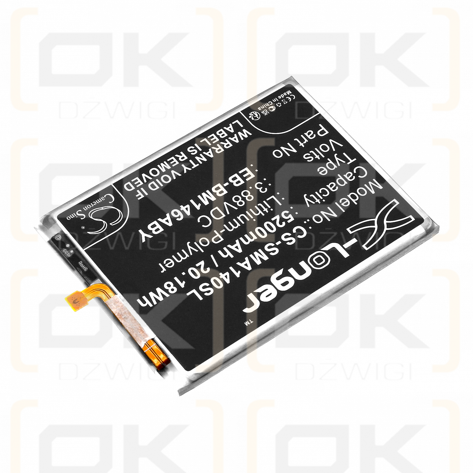 Samsung SM-M146B/DS / EB-BM146ABY 5200 mAh Li-Polymer 3,88 V (Cameron Sino)