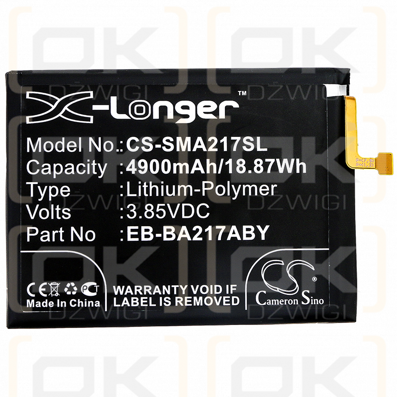 Samsung SM-A125F / EB-BA217ABY 4900 mAh Li-Polymer 3,85 V (Cameron Sino)