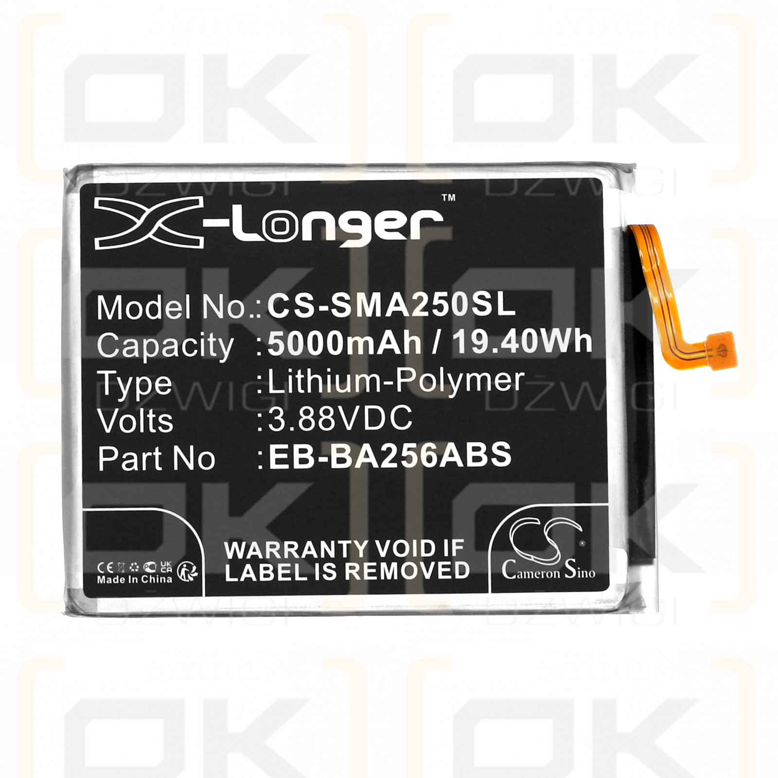 Samsung SM-A556D / EB-BA256ABS 5000mAh Li-Polymer 3.88V (Cameron Sino)