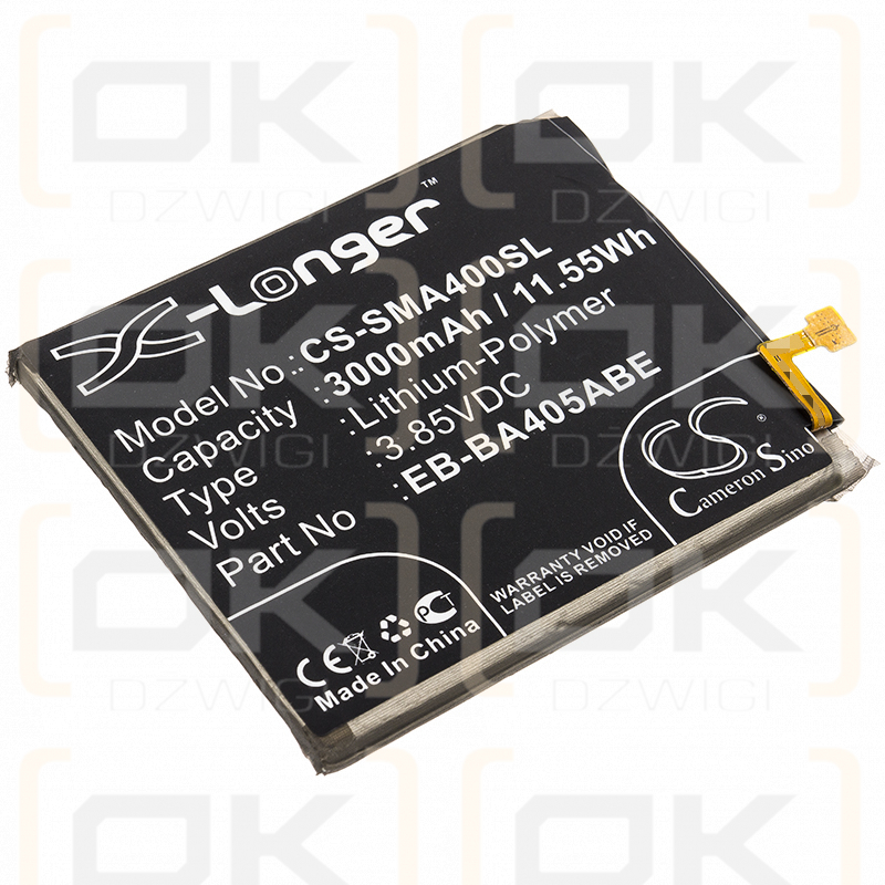 Samsung SM-A405FM / EB-BA405ABE 3000mAh Li-Polymer 3.85V (Cameron Sino)