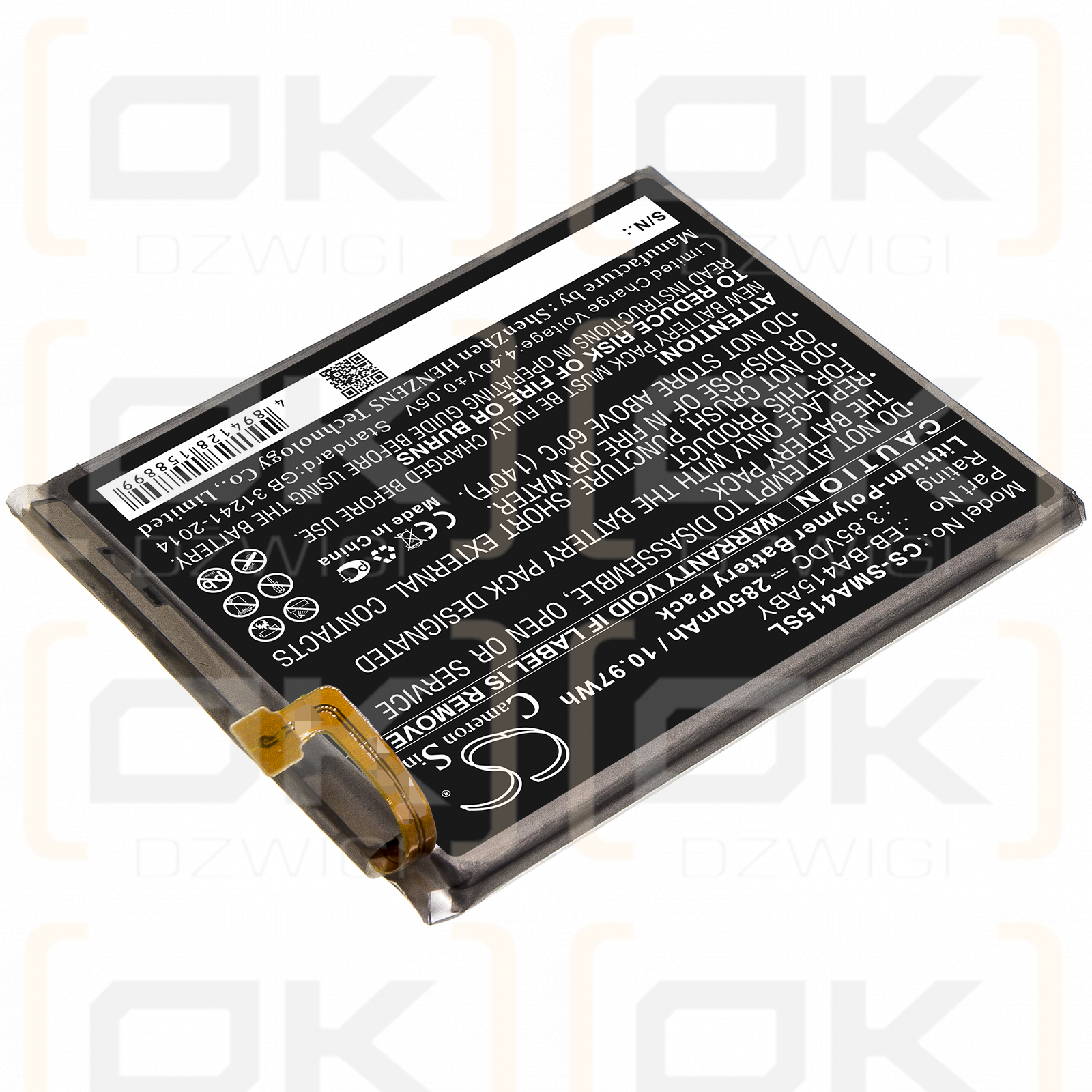 Samsung SM-A415F/DSN / EB-BA415ABY 2850mAh Li-Polymer 3.85V (Cameron Sino)