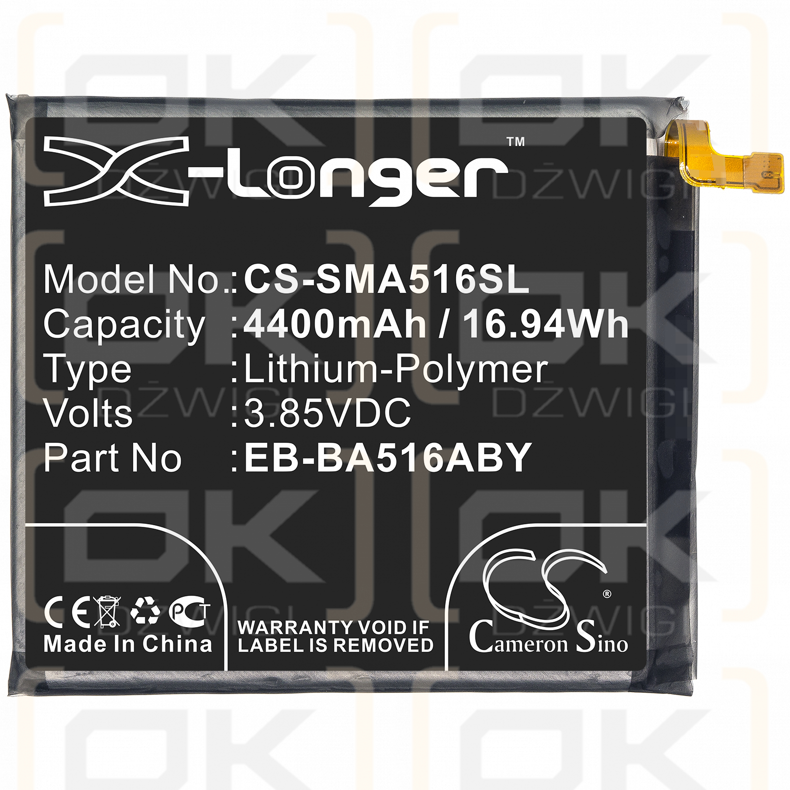 Samsung SM-A516B / EB-BA516ABY 4400 mAh Li-Polymer 3,85 V (Cameron Sino)