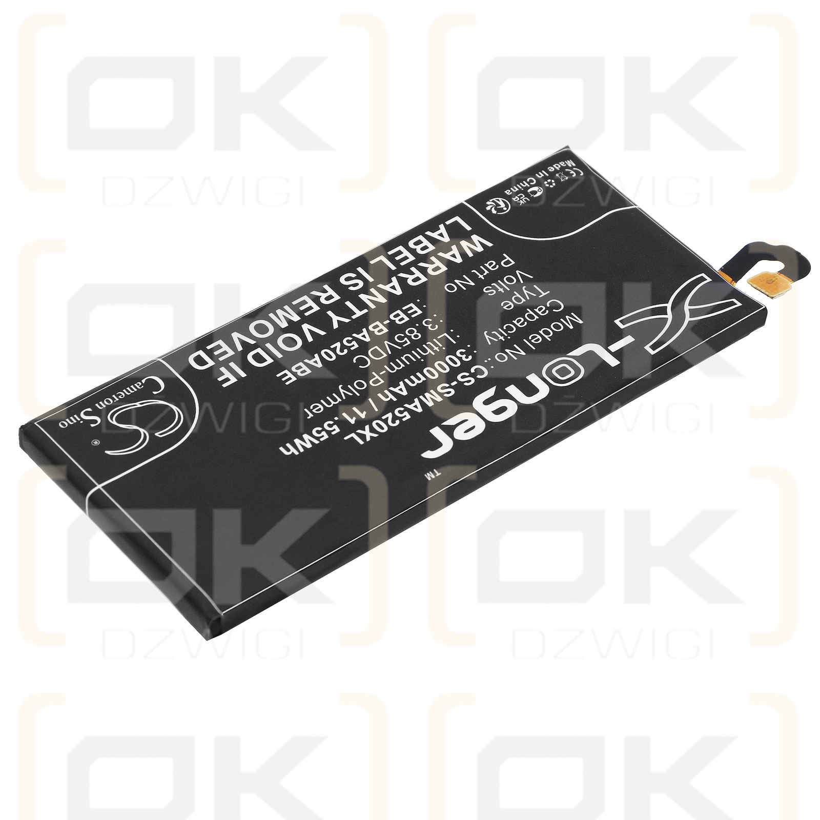 Samsung SM-A520K / EB-BA520ABE 3000mAh Li-Polymer 3.85V (Cameron Sino)