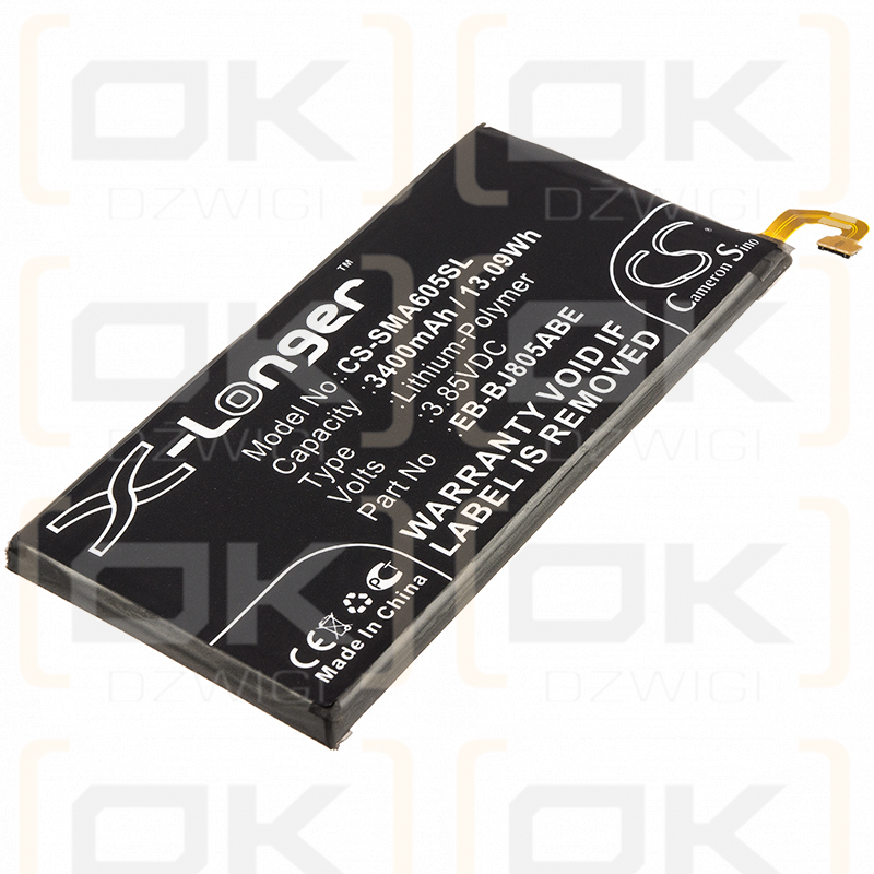 Samsung SM-A605FN/DS / EB-BJ805ABE 3400mAh Li-Polymer 3.85V (Cameron Sino)