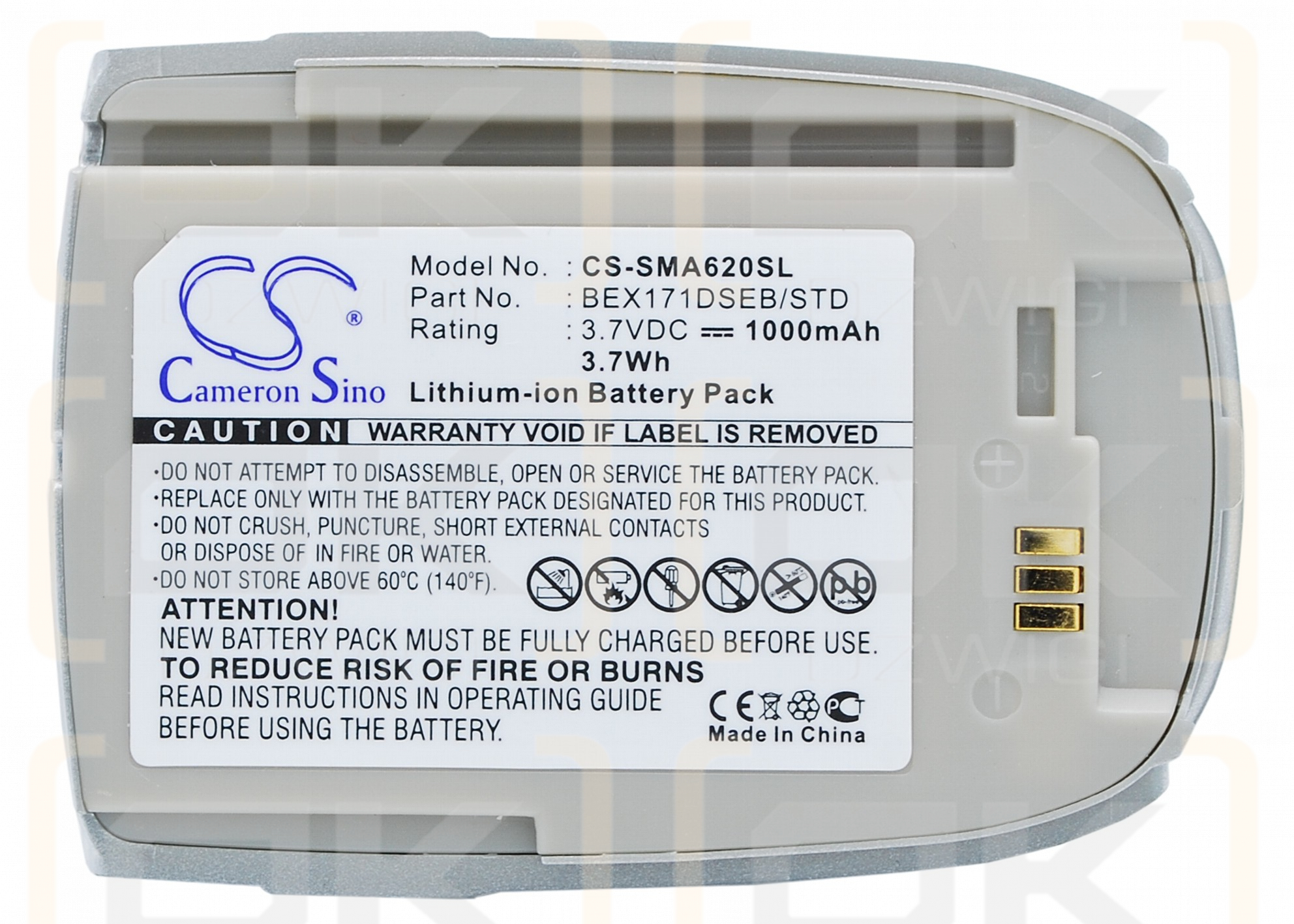 Samsung VAG-1000 1000mAh Li-ion 3.7V (Cameron Sino)