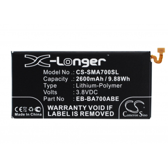 Samsung SM-A700X / EB-BA700ABE 2600mAh Li-Polymer 3.8V (Cameron Sino)