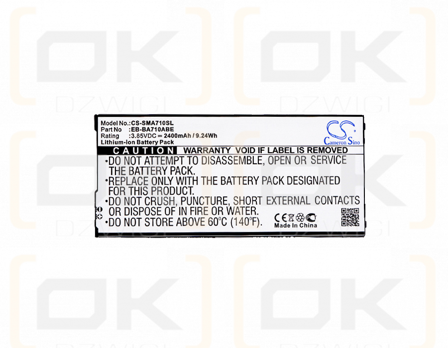 Samsung SM-A710K / EB-BA710ABE 2400mAh Li-ion 3.85V (Cameron Sino)