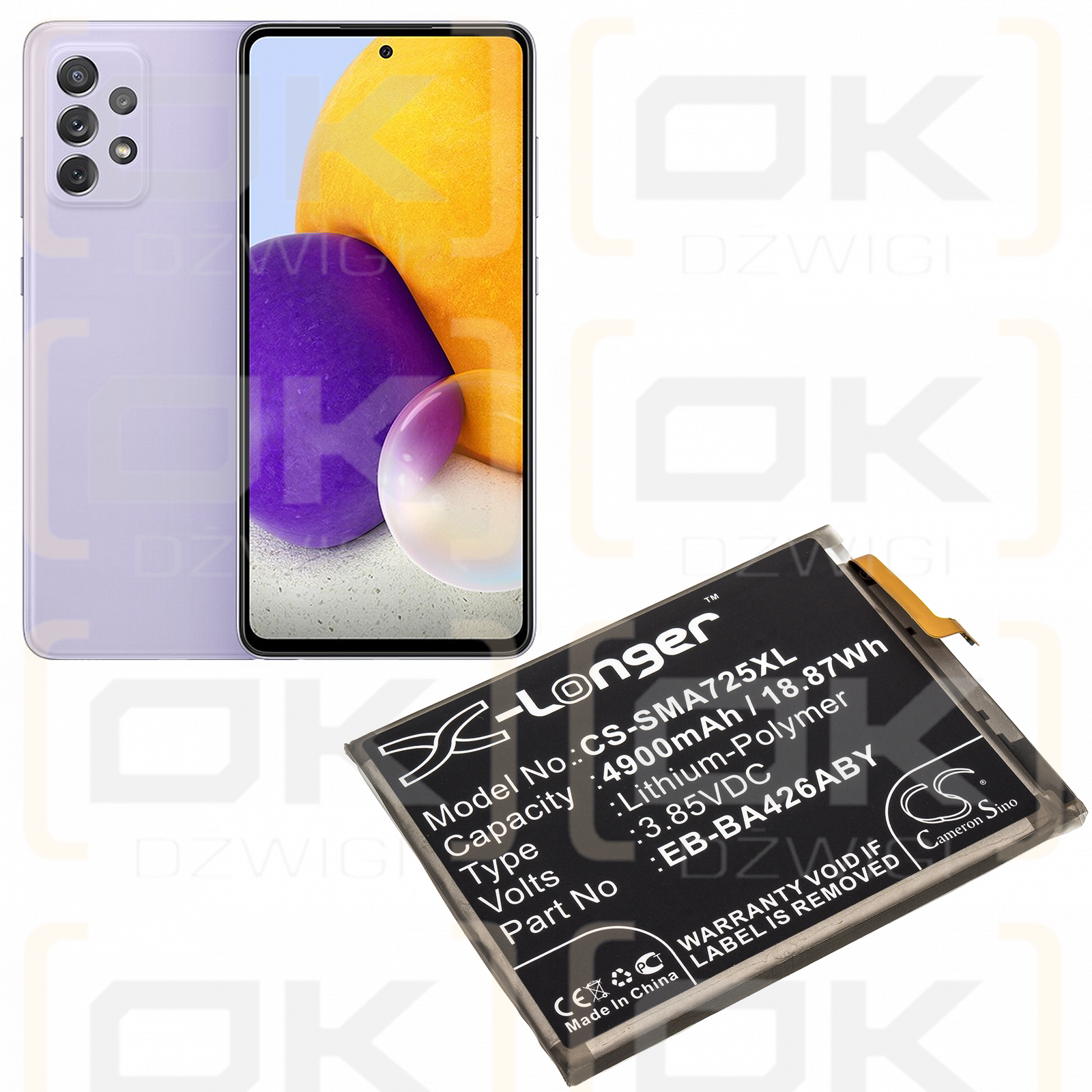 Samsung SCR01 / EB-BA426ABY 4900mAh Li-Polymer 3.85V (Cameron Sino)