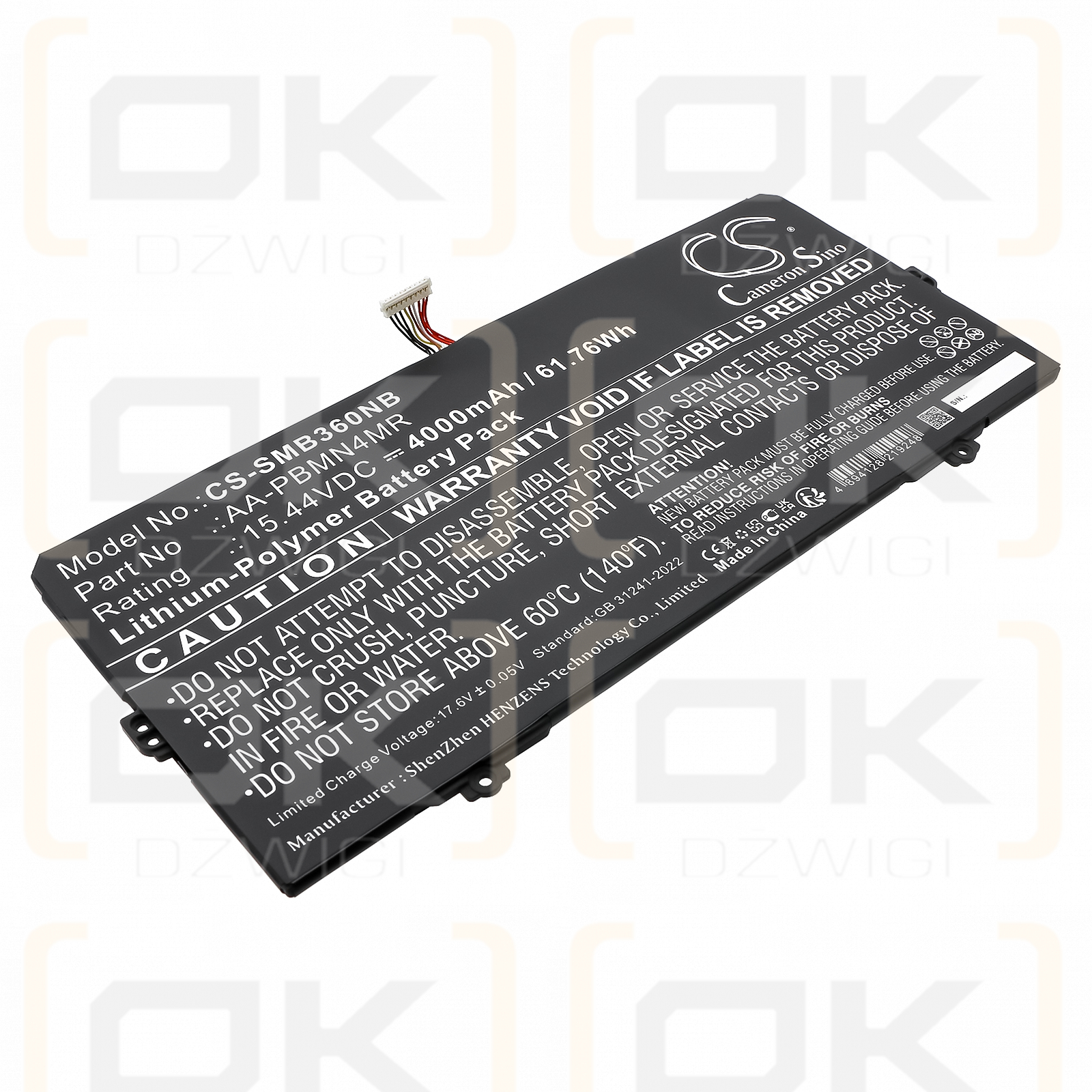 Samsung Galaxy Book3 Pro NP940XFG-KC5UK / AA-PBMN4MR 4000mAh Li-Polymer 15.44V (Cameron Sino)