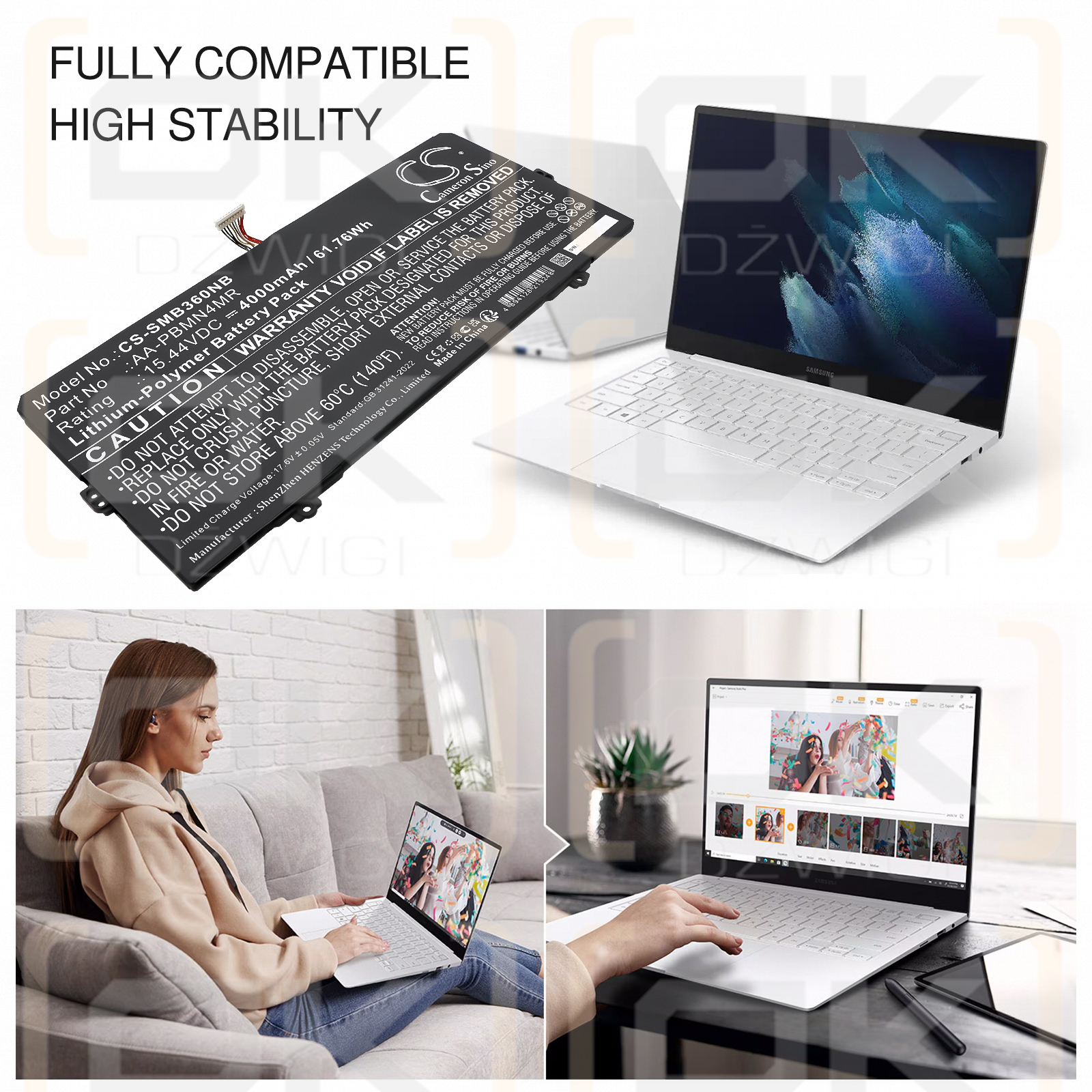 Samsung Galaxy Book3 Pro NP940XFG-KC5UK / AA-PBMN4MR 4000mAh Li-Polymer 15.44V (Cameron Sino)