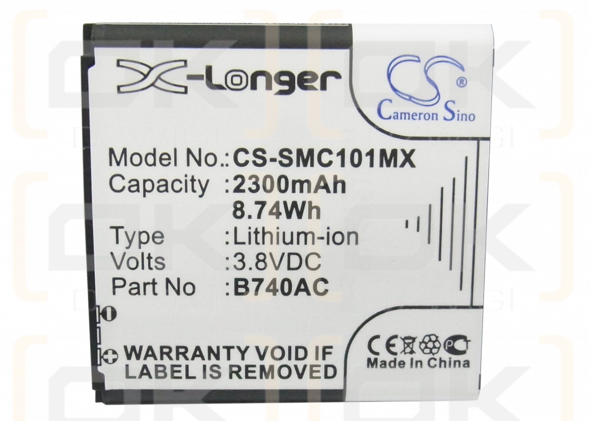 Samsung NX Mini / B740AE 2300mAh Li-ion 3.8V (Cameron Sino)