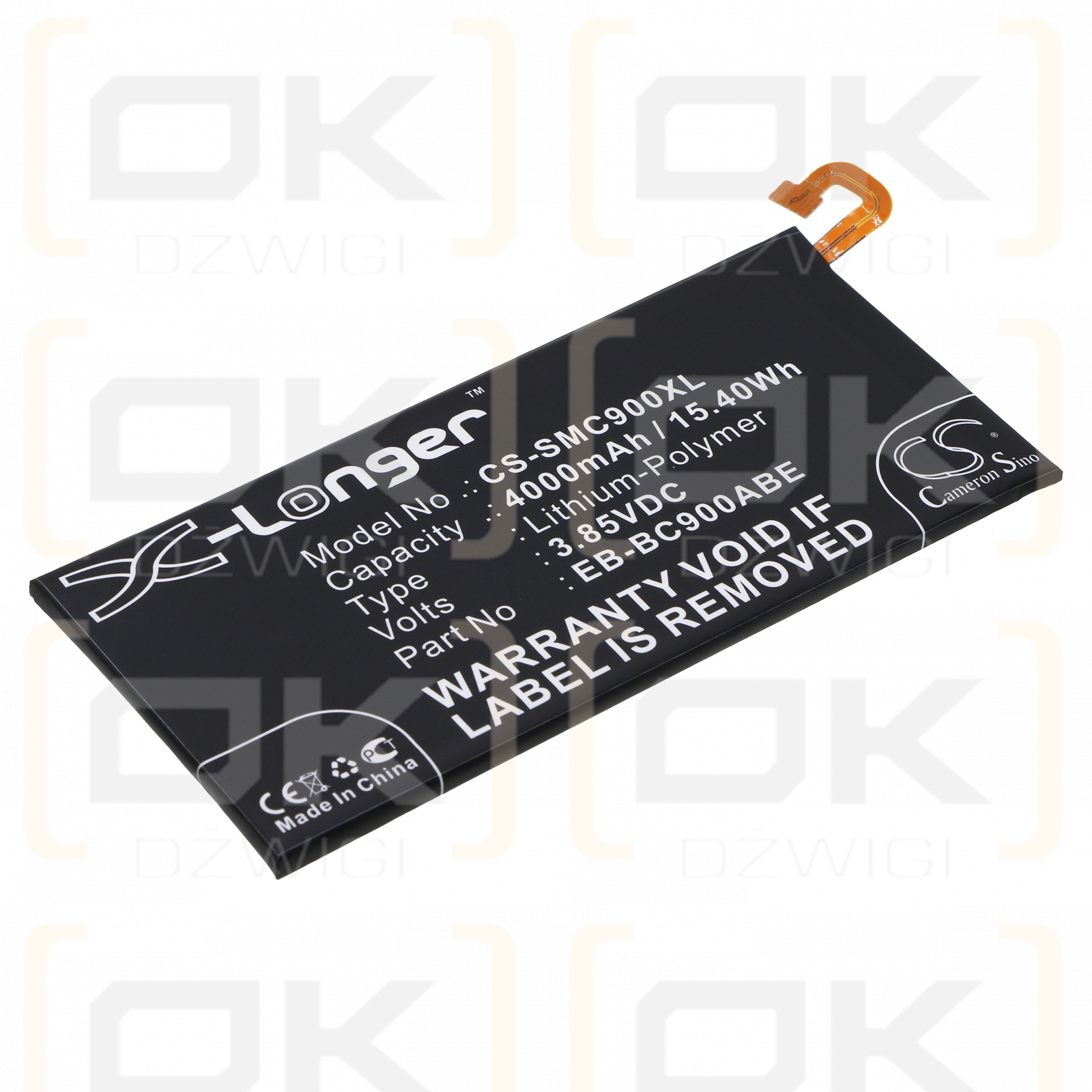 Samsung SM-C9008 / EB-BC900ABE 4000mAh Li-Polymer 3.85V (Cameron Sino)