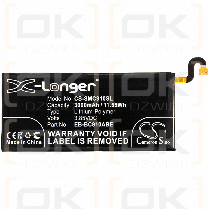 Samsung Galaxy C10 Pro / EB-BC910ABE 3000 mAh Li-Polymer 3,85 V (Cameron Sino)