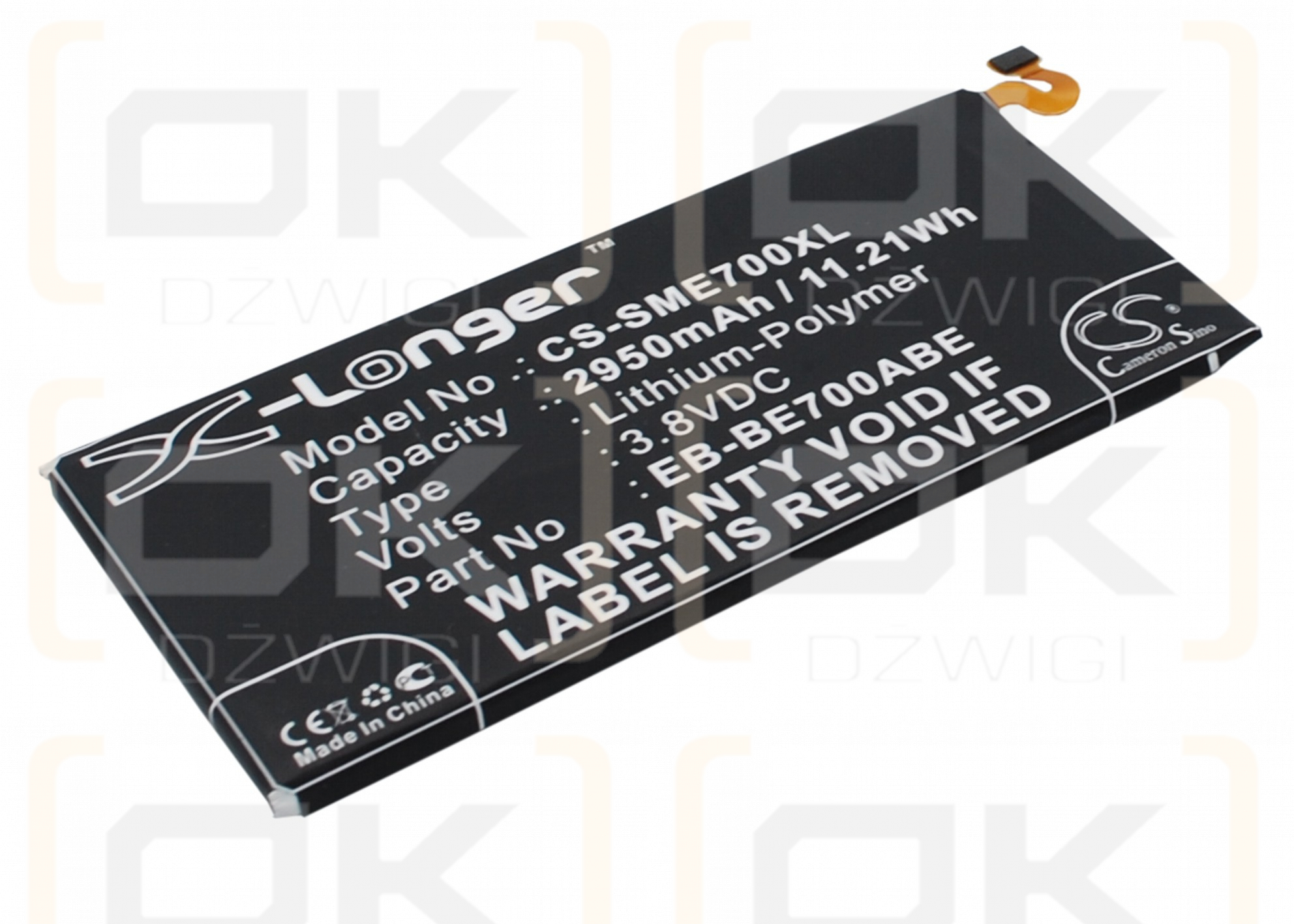 Samsung SM-E700M/DS / EB-BE700ABE 2950mAh Li-Polymer 3.8V (Cameron Sino)