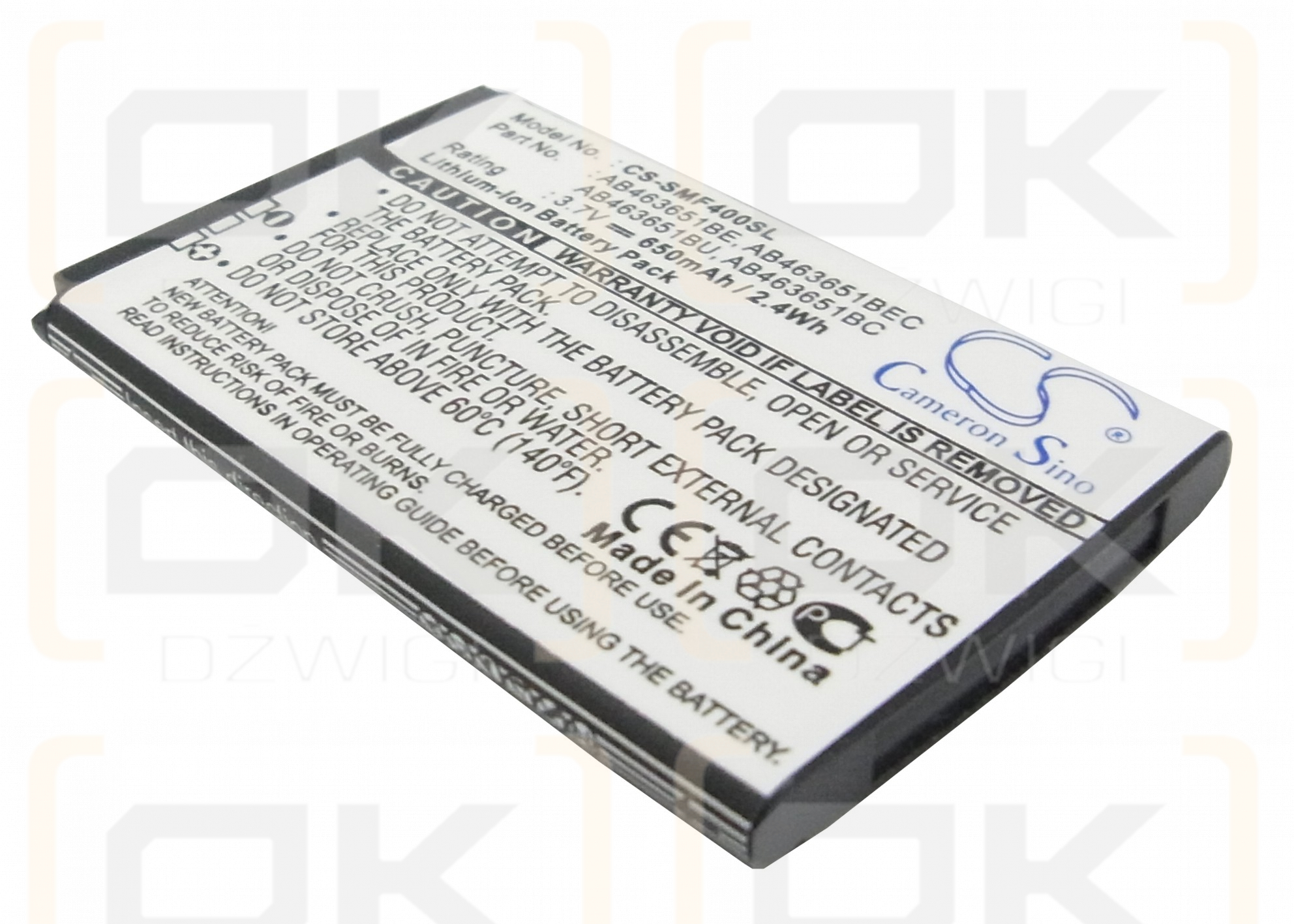 Samsung GT-C3200 / AB463651BE 650mAh Li-ion 3.7V (Cameron Sino)