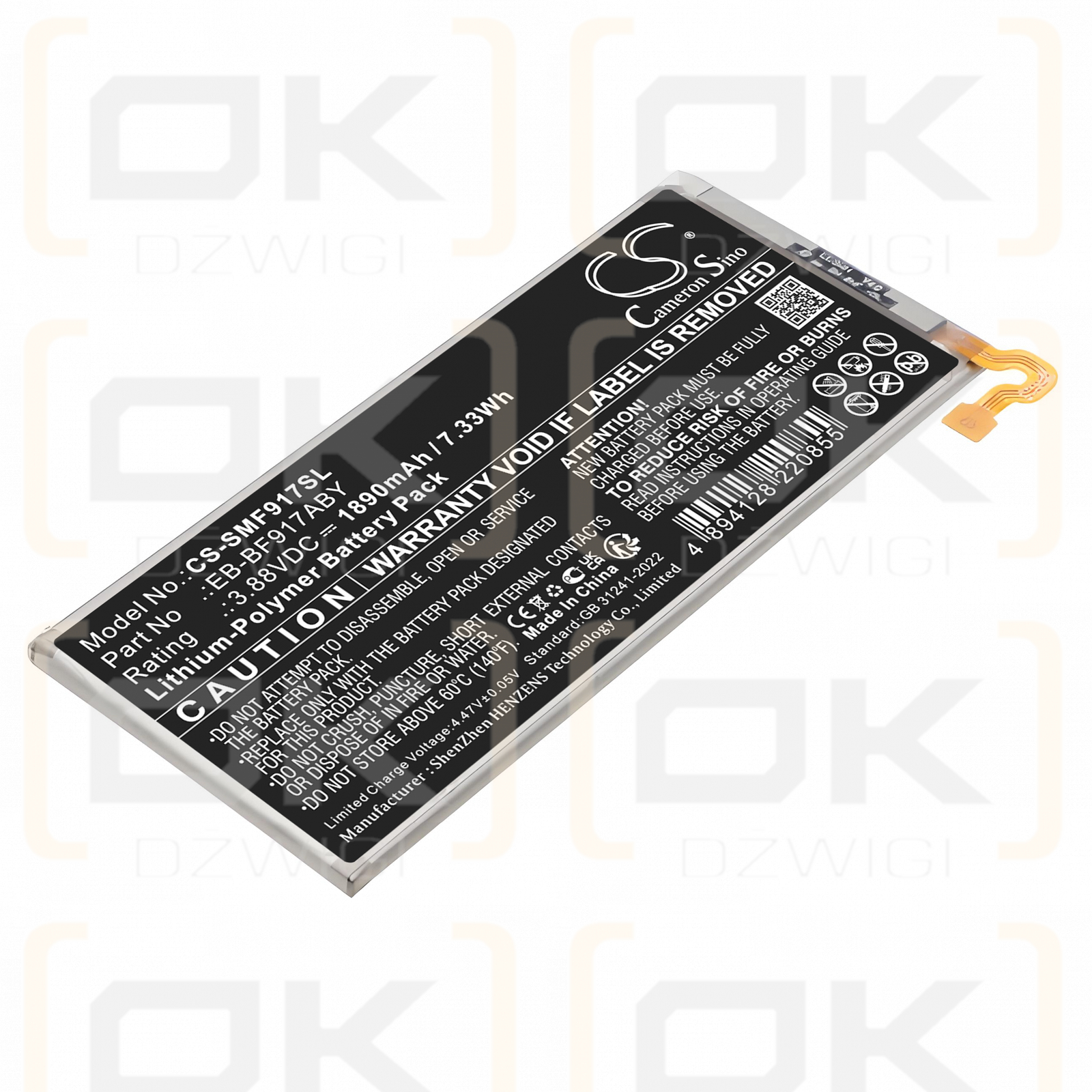 Samsung SM-F916V / EB-BF917ABY 1890mAh Li-Polymer 3.88V (Cameron Sino)