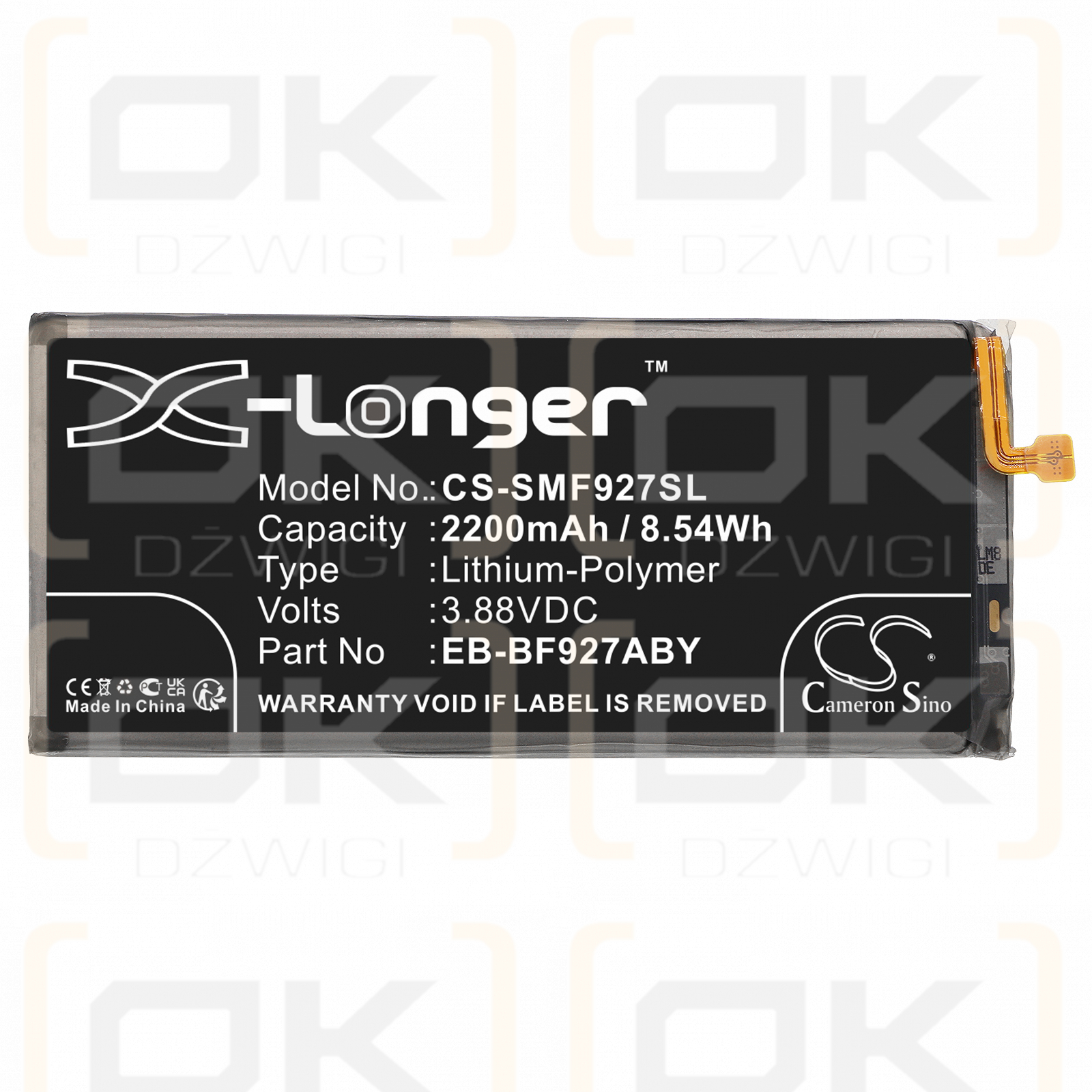 Samsung SCG11 / EB-BF927ABY 2200mAh Li-Polymer 3.88V (Cameron Sino)