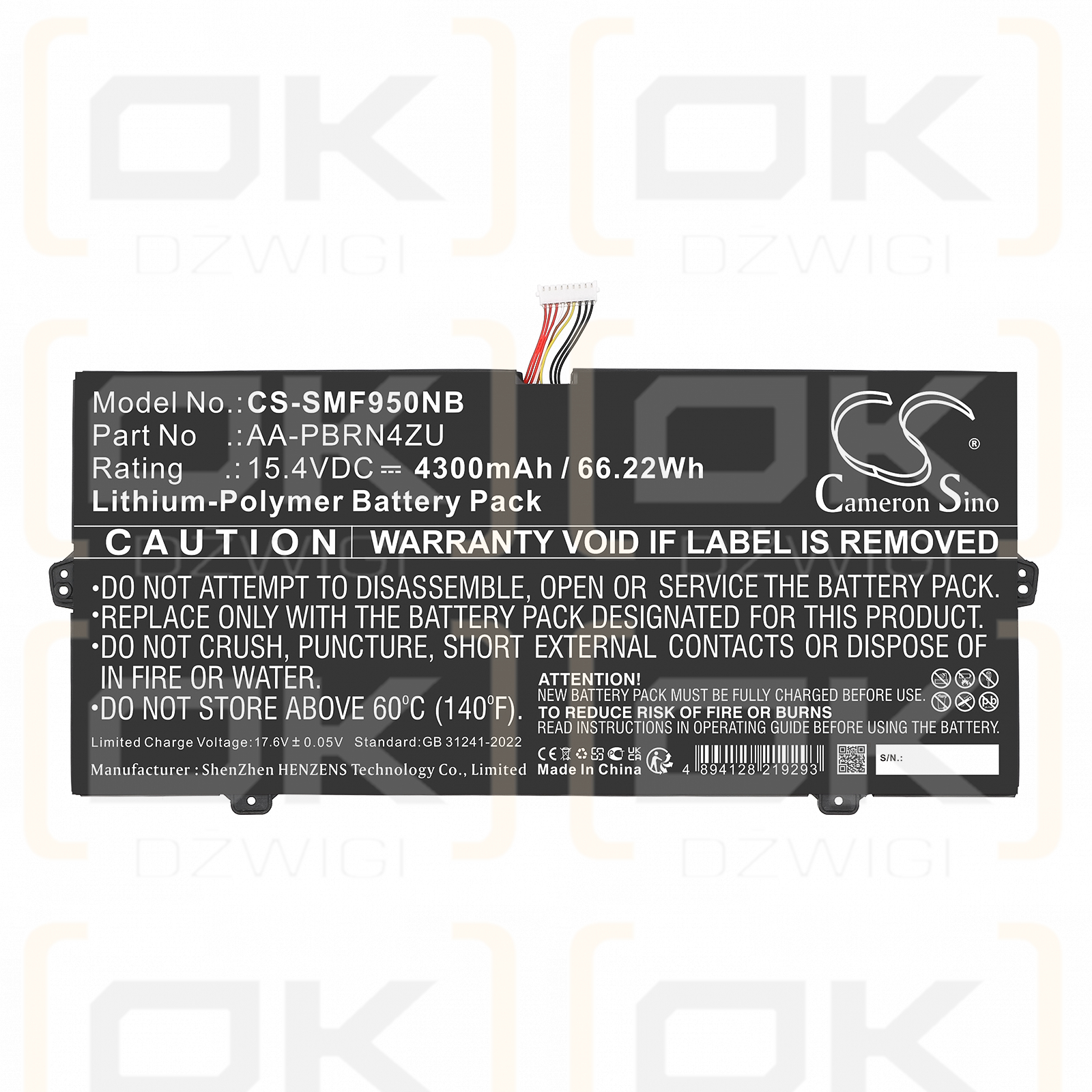 Samsung NT930XCJ-K58A / AA-PBRN4ZU 4300mAh Li-Polímero 15.4V (Cameron Sino)