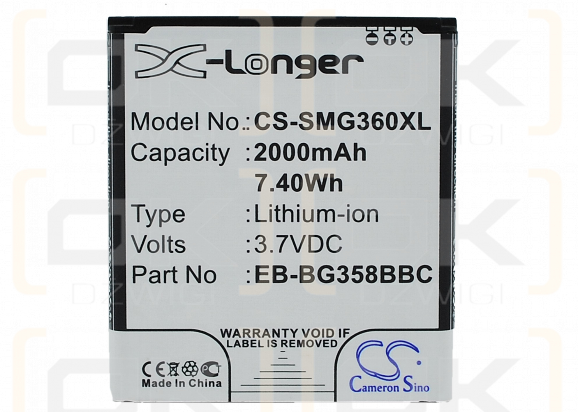 Samsung SM-G3586H / EB-BG358BBC 2000 mAh Li-Ion 3,7 V (Cameron Sino)