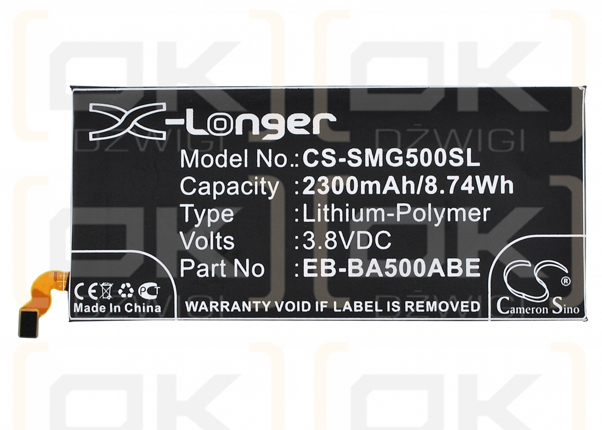 Samsung SM-A500M/DS / EB-BA500ABE 2300mAh Li-Polymer 3.8V (Cameron Sino)