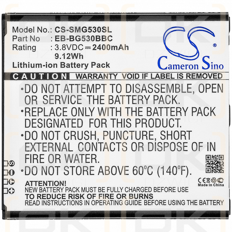 Samsung Prime J327 / EB-BG530BBC 2400mAh Li-ion 3.8V (Cameron Sino)