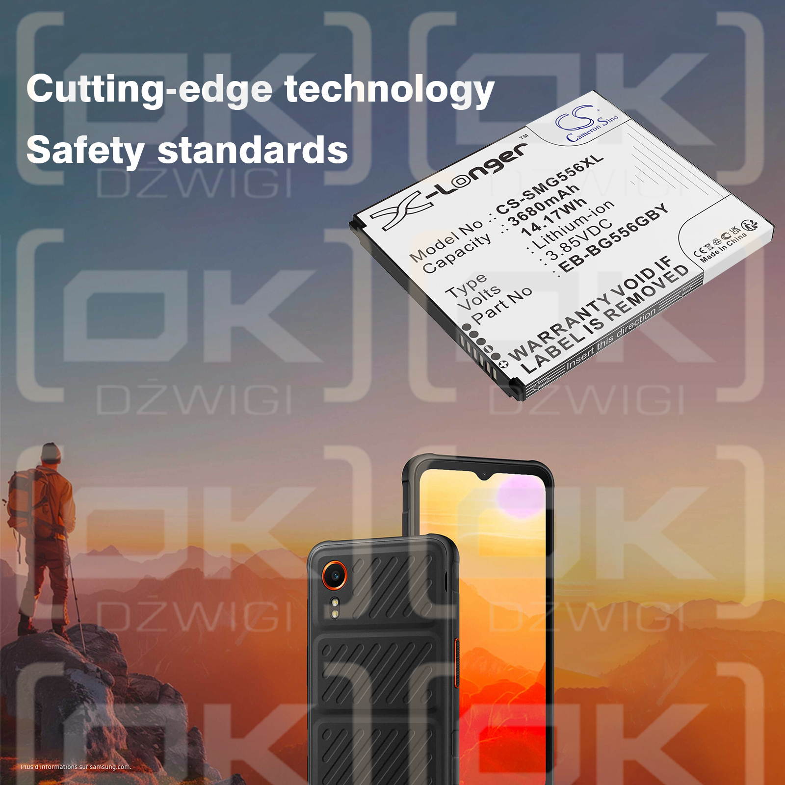 Samsung SM-G556B / EB-BG556GBY 3680mAh Li-ion 3.85V (Cameron Sino)