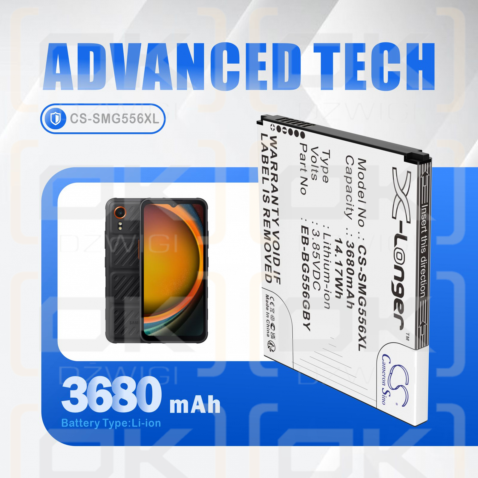 Samsung SM-G556B / EB-BG556GBY 3680mAh Li-ion 3.85V (Cameron Sino)