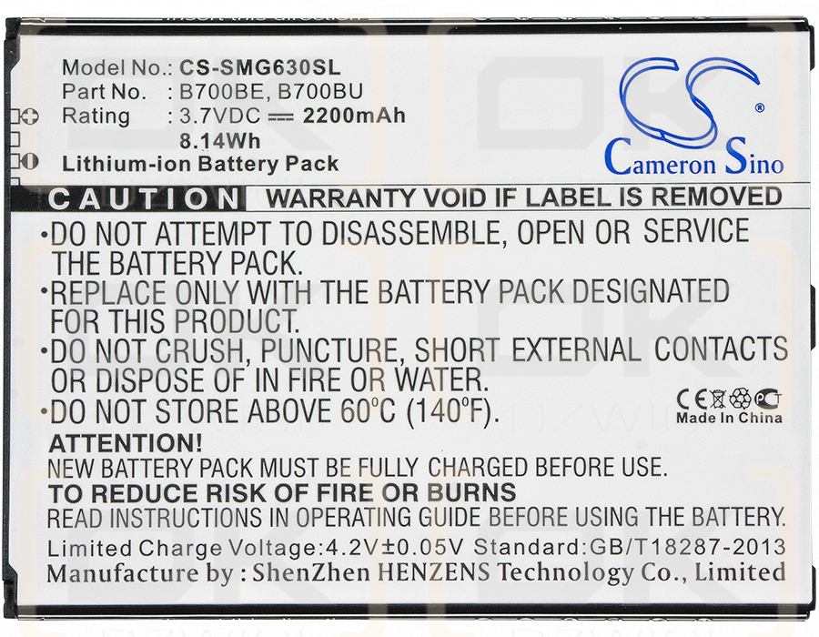 Samsung SM-T255S / B700BE 2200mAh Li-ion 3.7V (Cameron Sino)