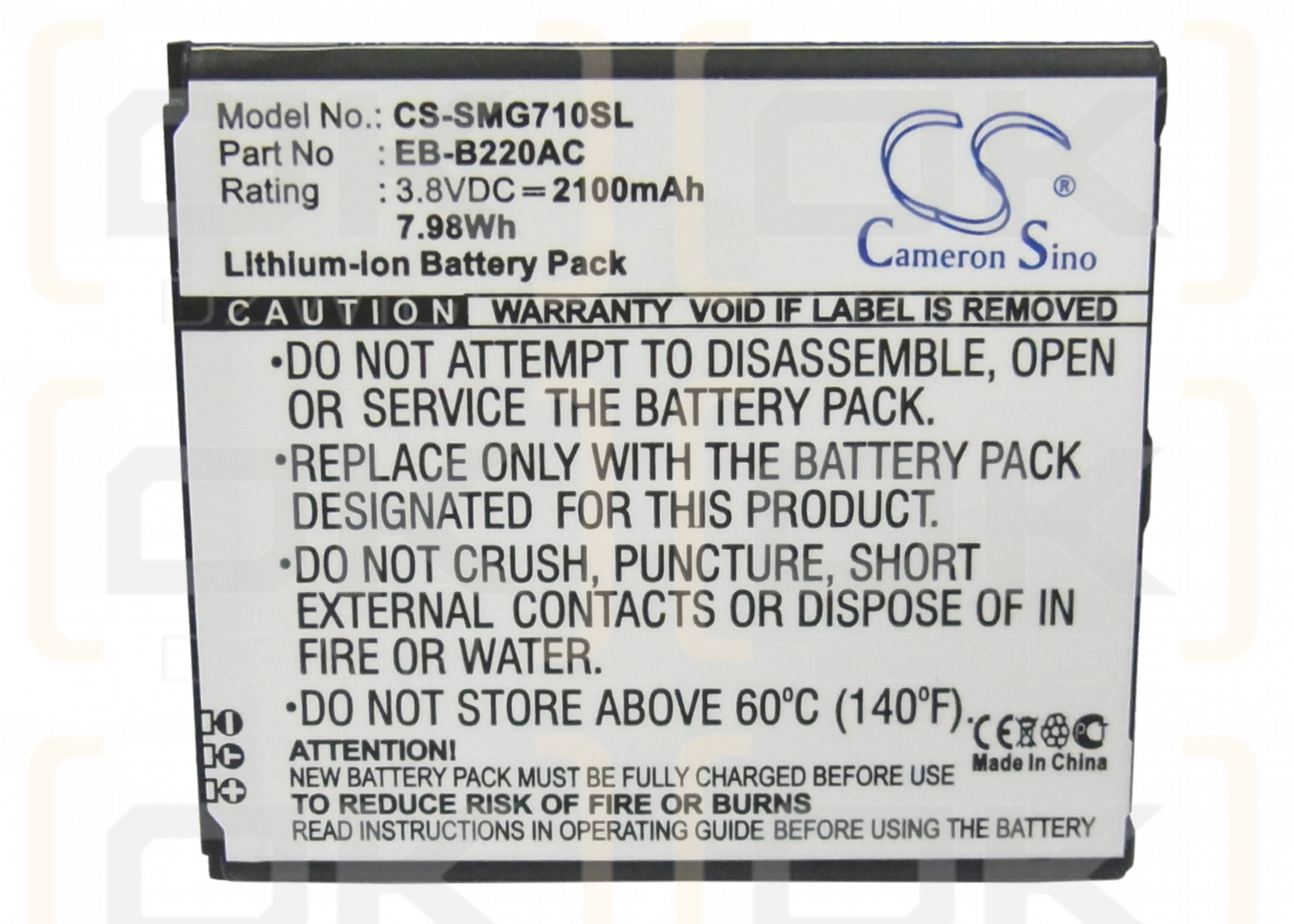 Samsung SM-G7105L / EB-B220AC 2100mAh Li-ion 3.8V (Cameron Sino)