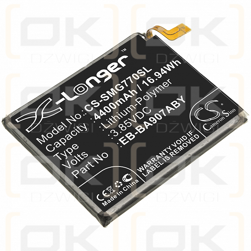 Samsung SM-G770U1 ​​/ EB-BA907ABY 4400 mAh Li-Polymer 3,85 V (Cameron Sino)