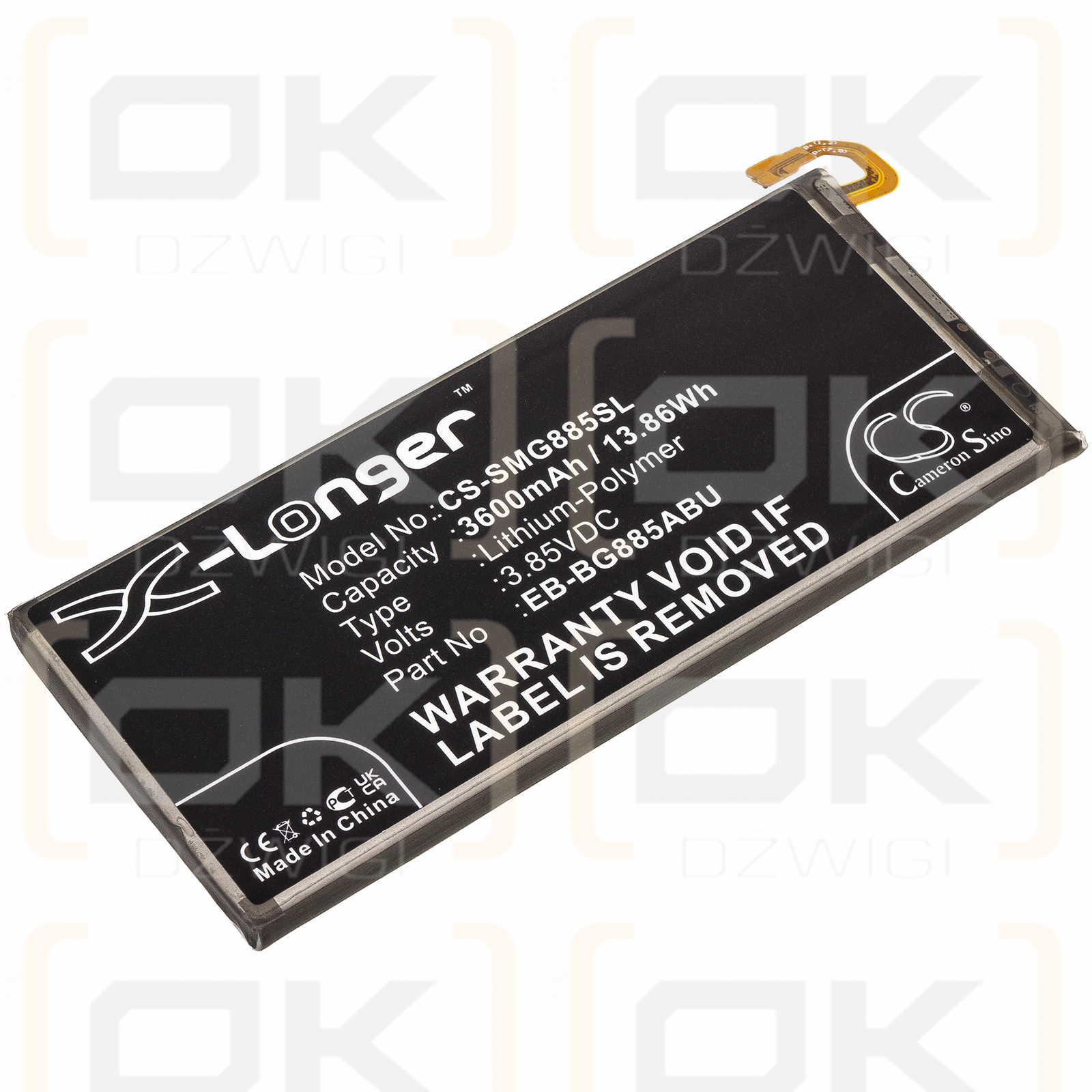 Samsung SM-G885Y/DS / EB-BG885ABU 3600mAh Li-Polímero 3.85V (Cameron Sino)