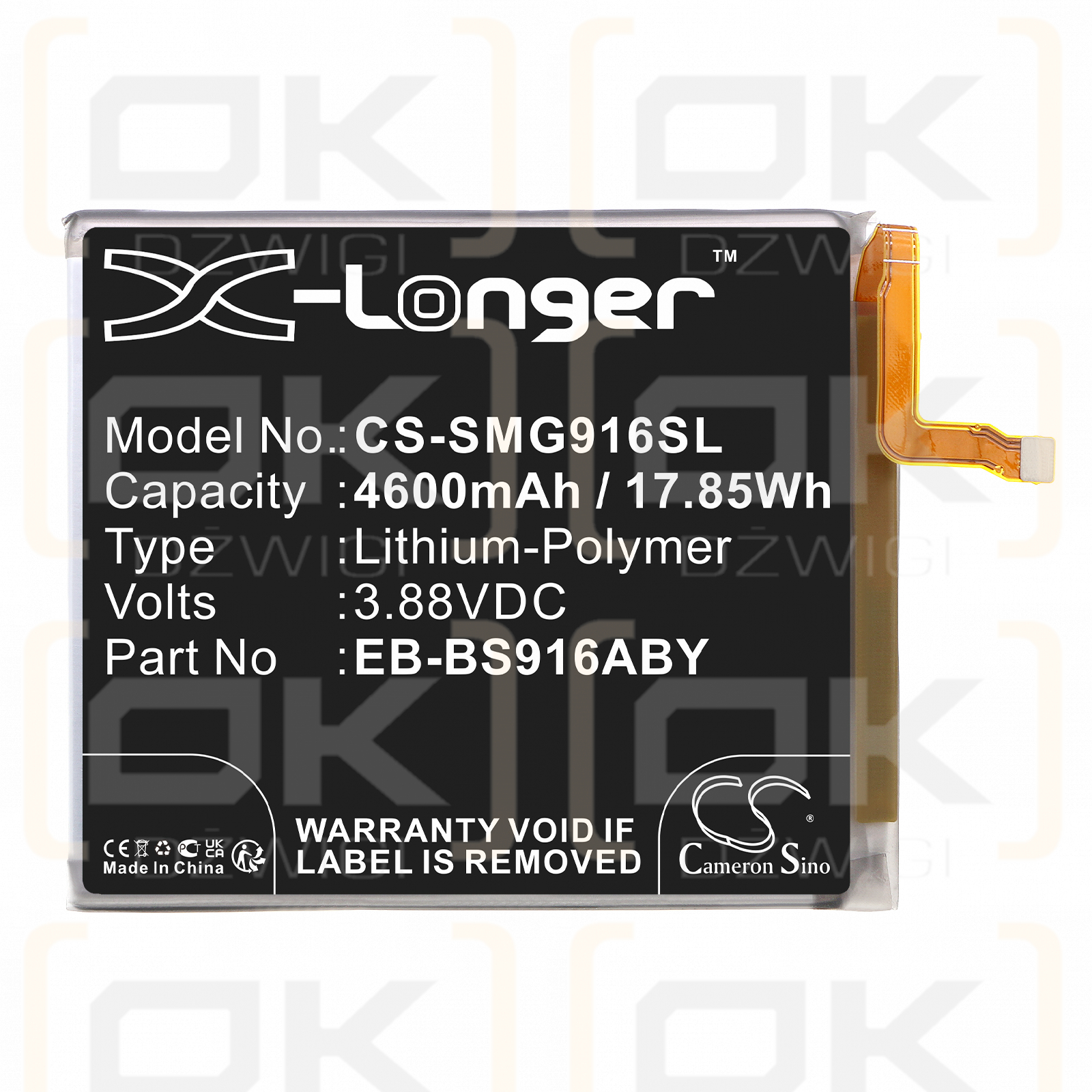 Samsung SM-S9160 / EB-BS916ABY 4600mAh Li-Polímero 3.88V (Cameron Sino)