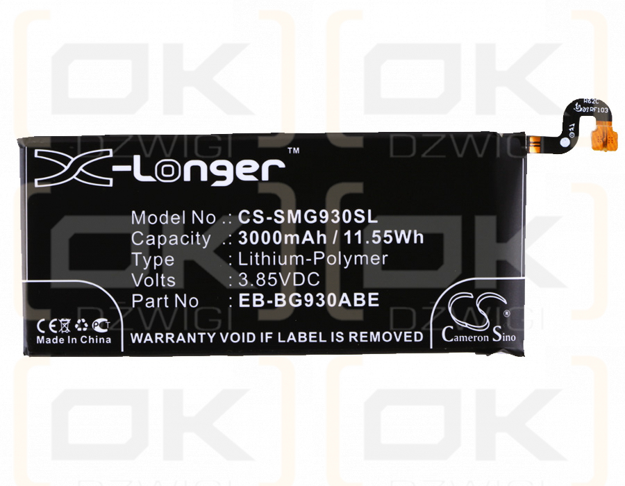 Samsung SM-G930R4 / EB-BG930ABE 3000mAh Li-Polímero 3.85V (Cameron Sino)