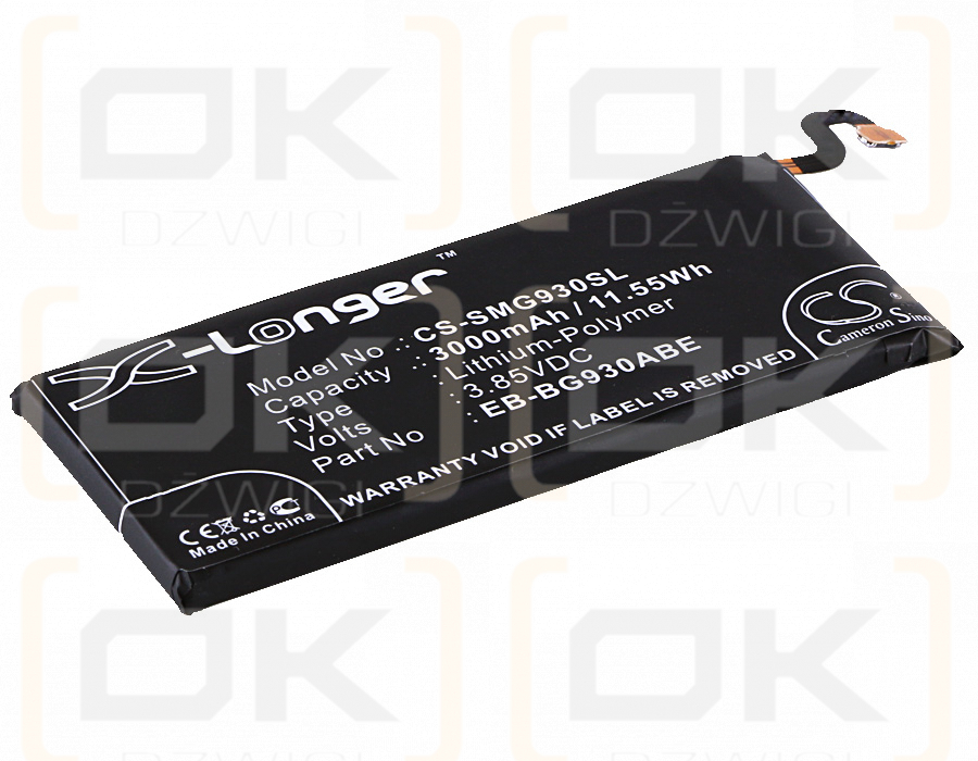 Samsung SM-G930R4 / EB-BG930ABE 3000mAh Li-Polímero 3.85V (Cameron Sino)