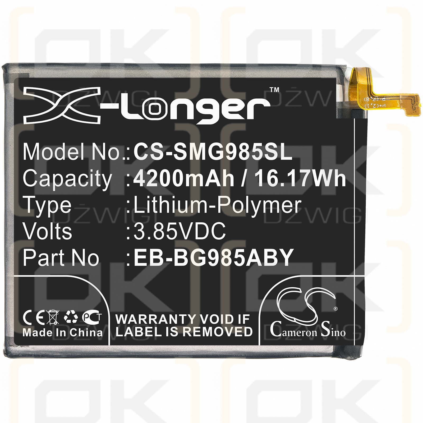 Samsung SM-G985F/DS / EB-BG985ABY 4200mAh Li-Polímero 3.85V (Cameron Sino)