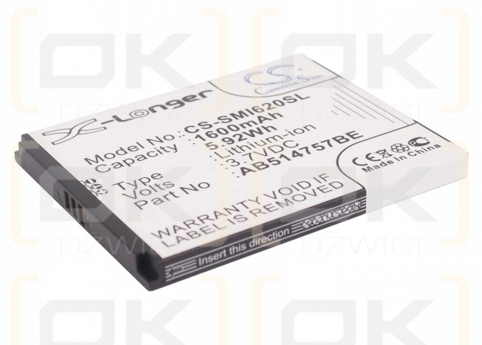 Samsung SGH-i640v / AB414757BE 1600 mAh Li-Ion 3,7 V (Cameron Sino)